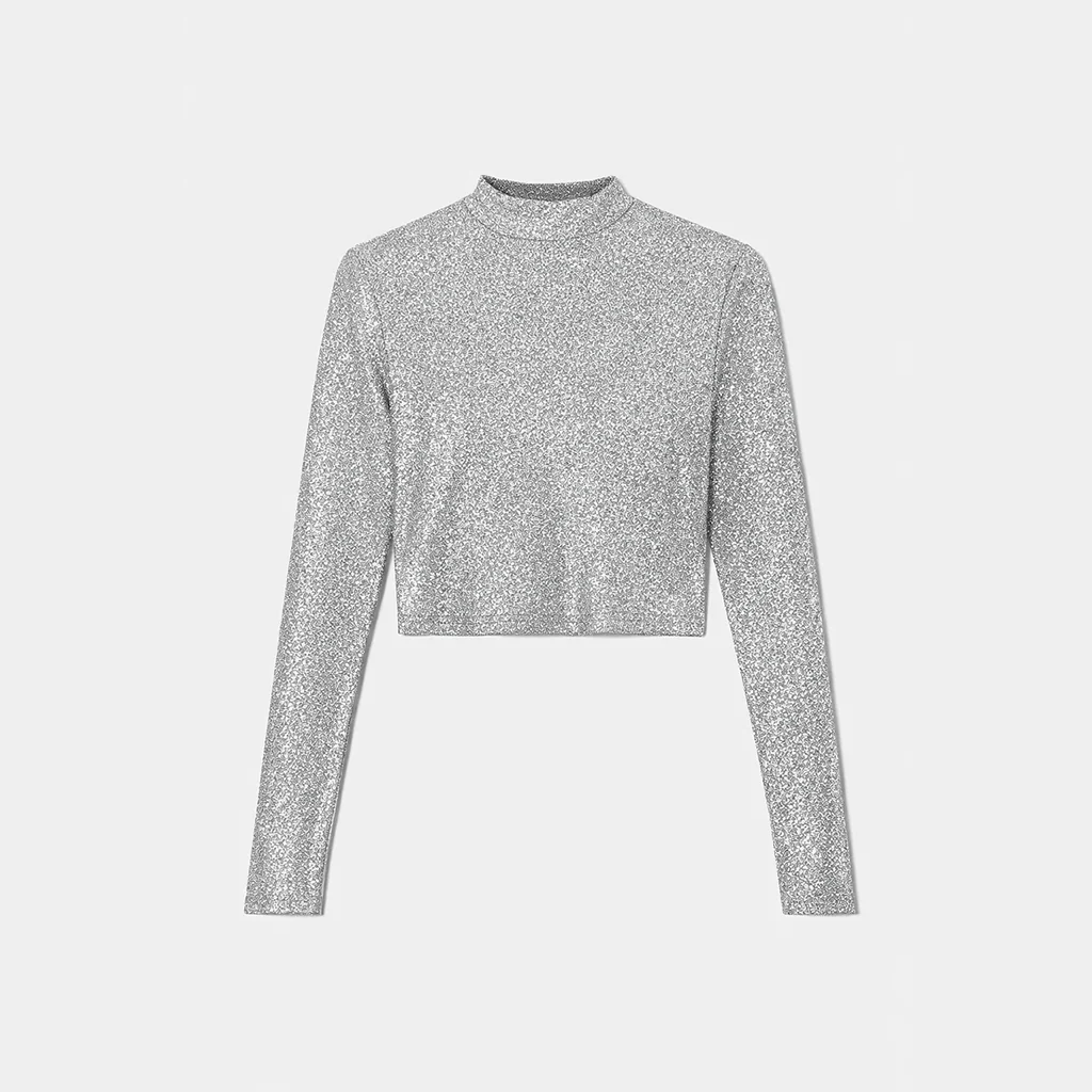 Moonlit Shimmer Crop Top - Image 9