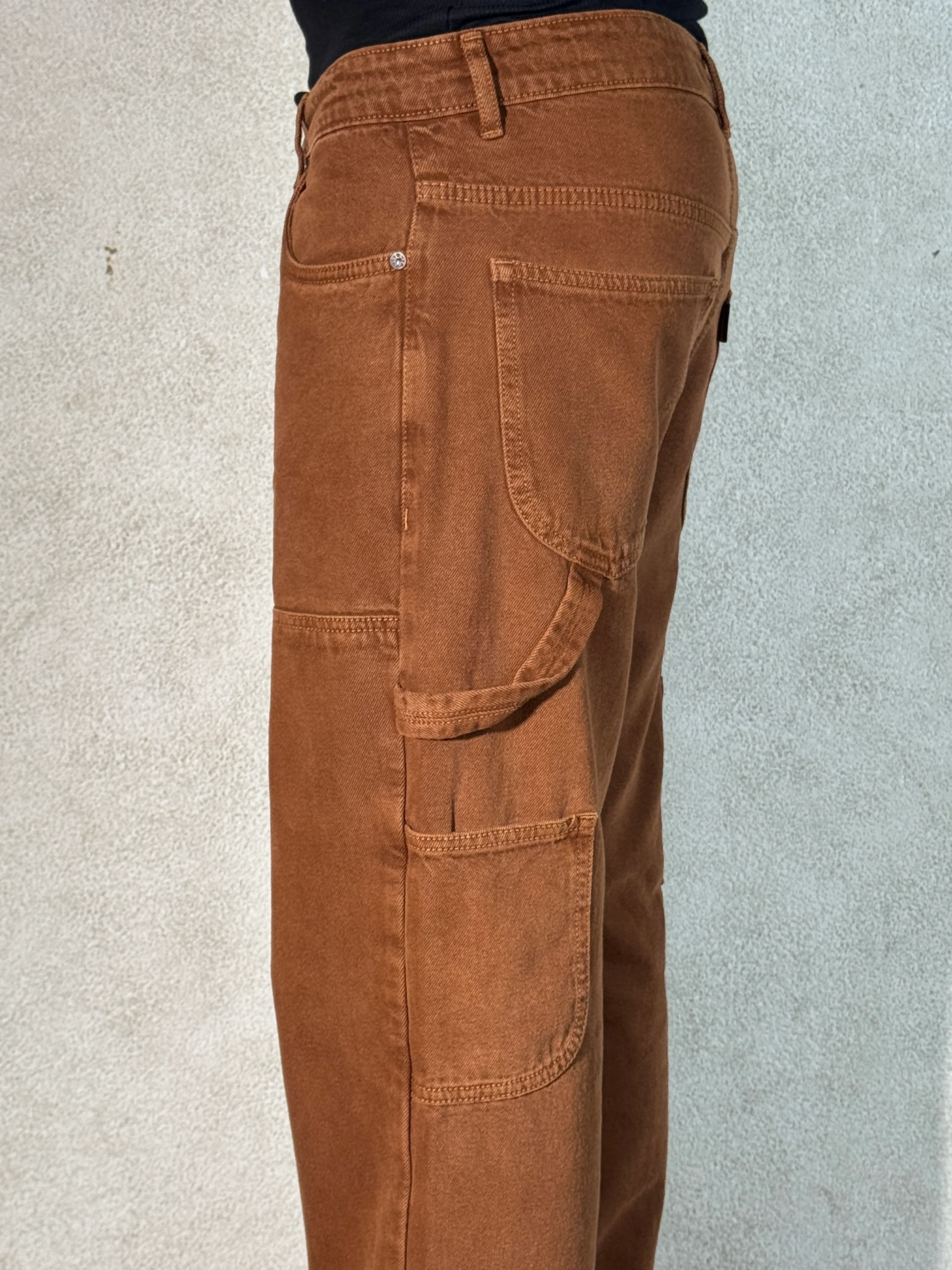 Mud Khaki Carpenter Loose Straight Jeans - Image 10