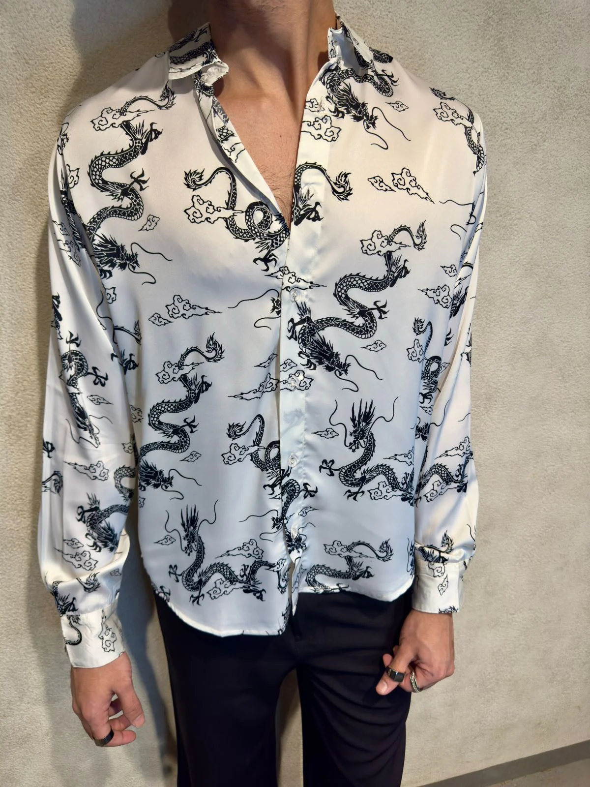 Mystic Dragon Print Full Sleeves Shirt - Image 3