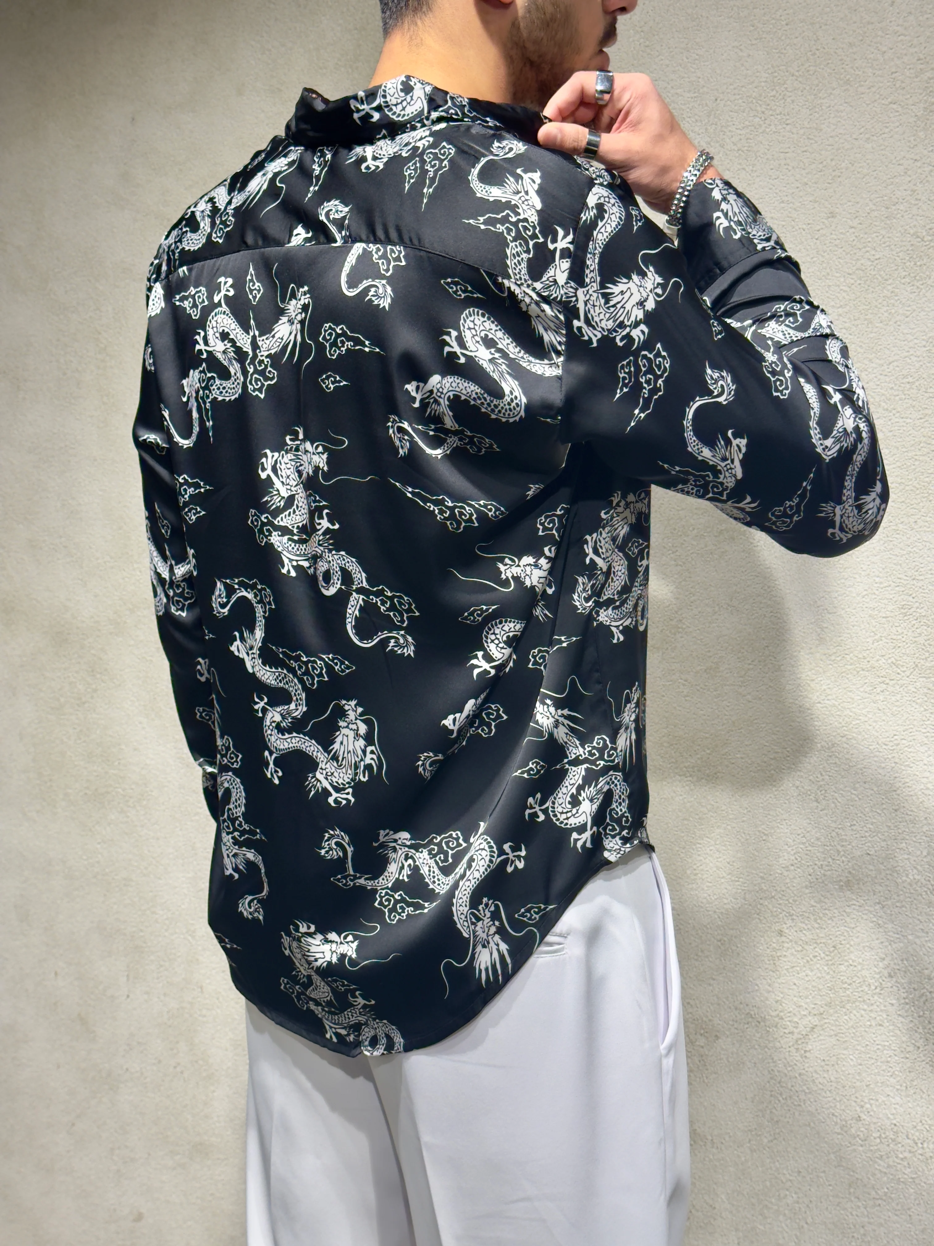 Mystic Dragon Print Full Sleeves Shirt - Image 8