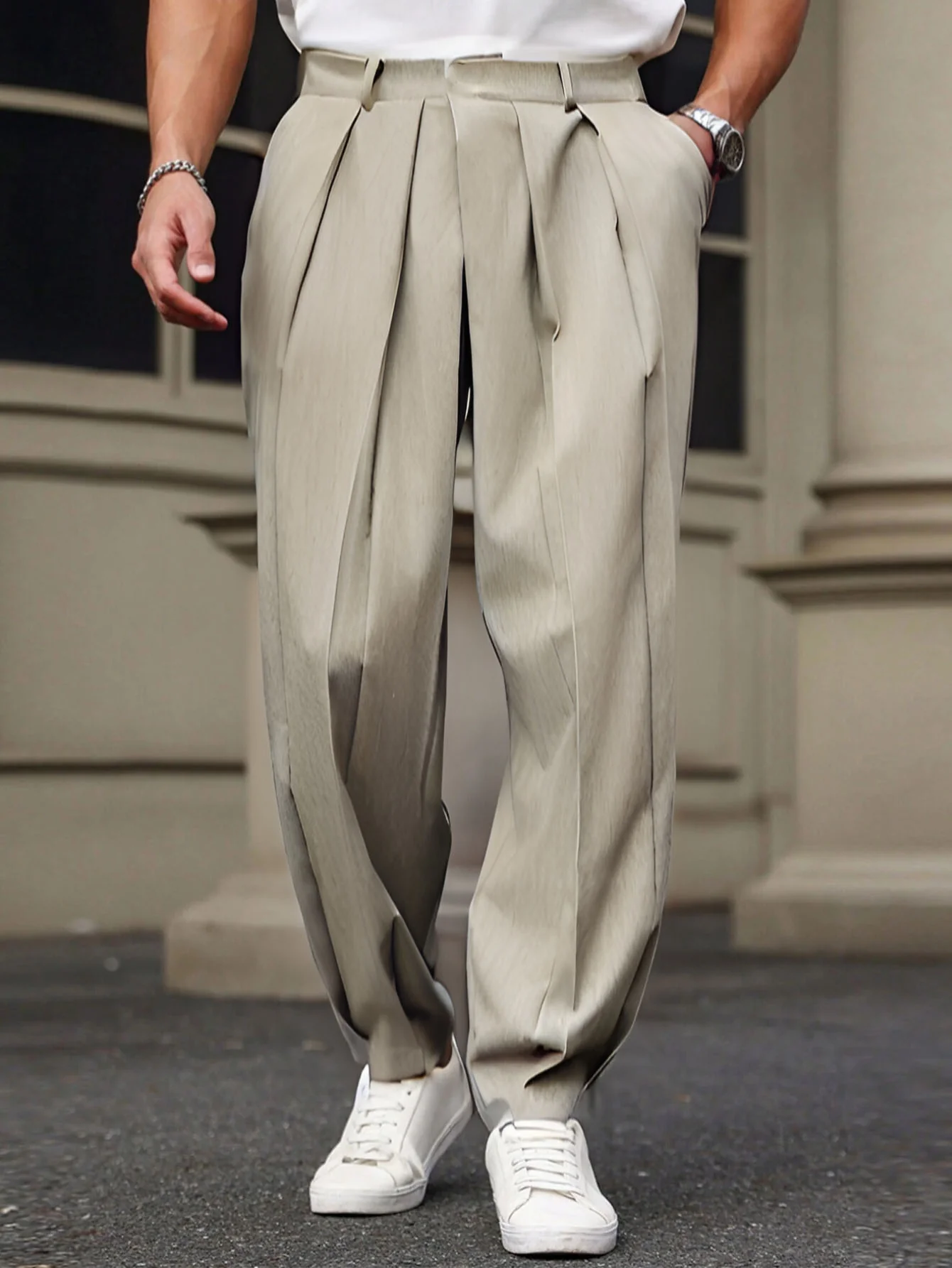 Neat Pleats Tailored Linen Pants - Image 3