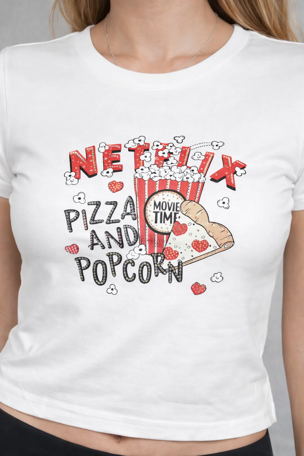 Netflix And Chill Baby Tee - Image 7