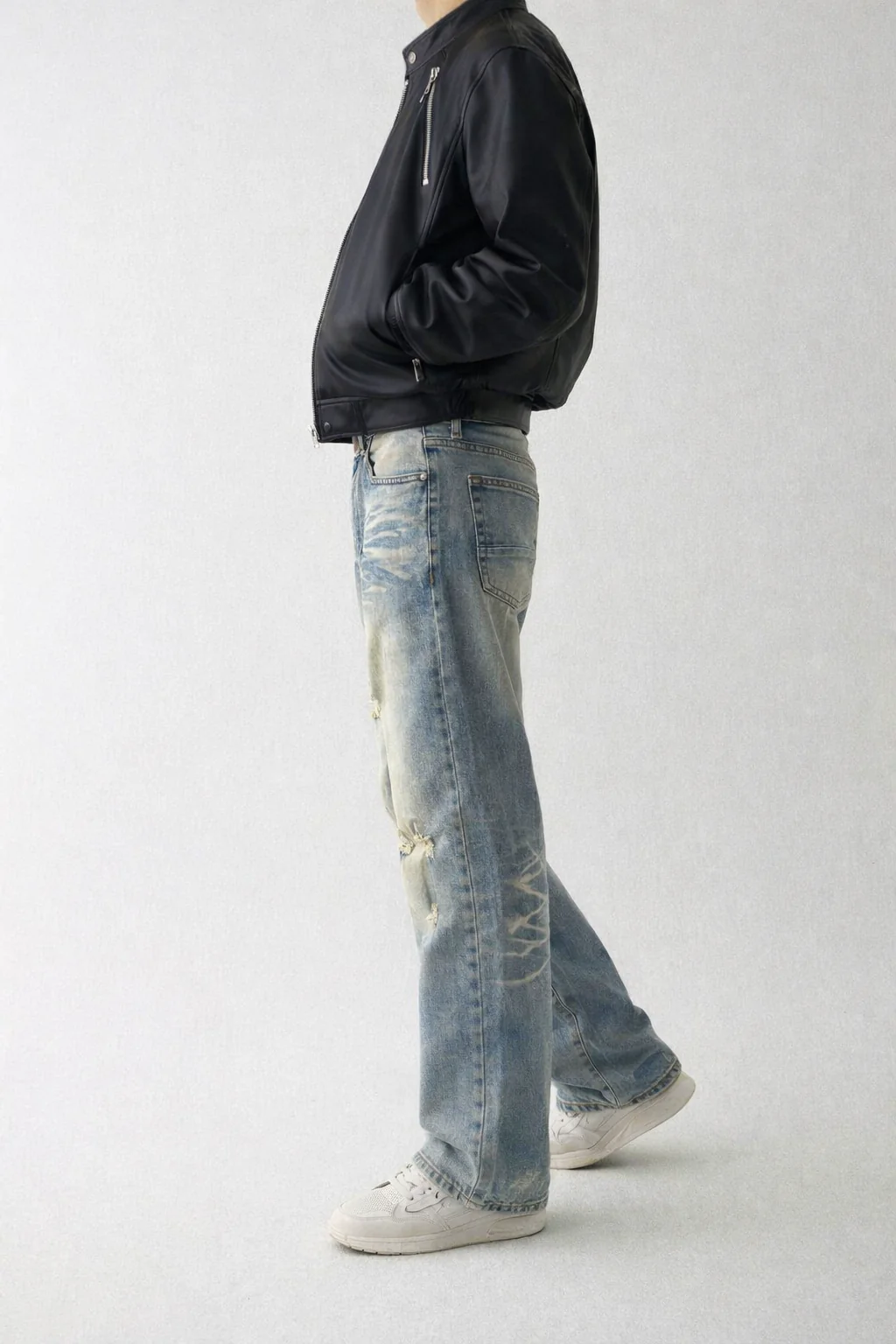 Not So Clean Blue Wash Baggy Jeans - Image 3