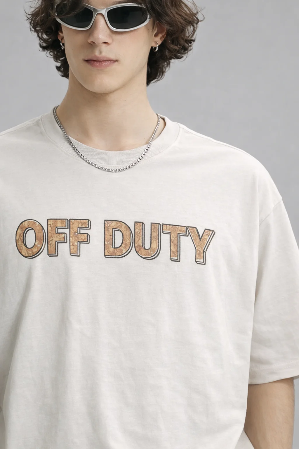 Off Duty Outlined Cork Print Graphic Tee - Image 2