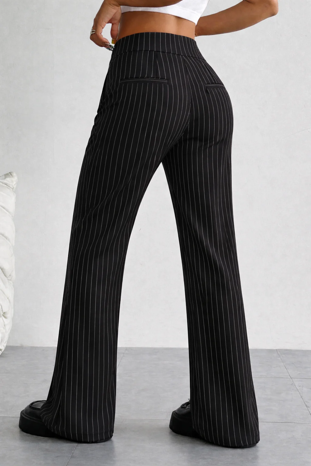 Off Front Pleat Tailored Trousers - Image 8