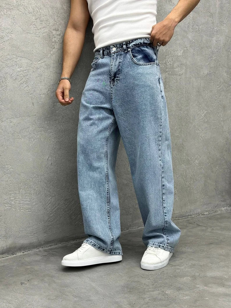 Oh So Vintage Men Baggy Jeans - Image 4
