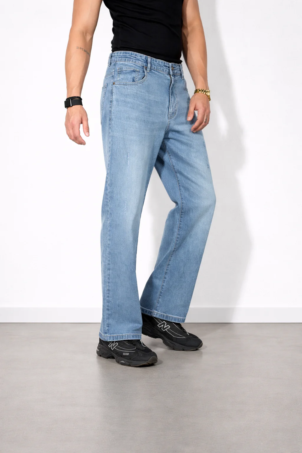 Old Stone Blue Straight Fit Jeans - Image 4