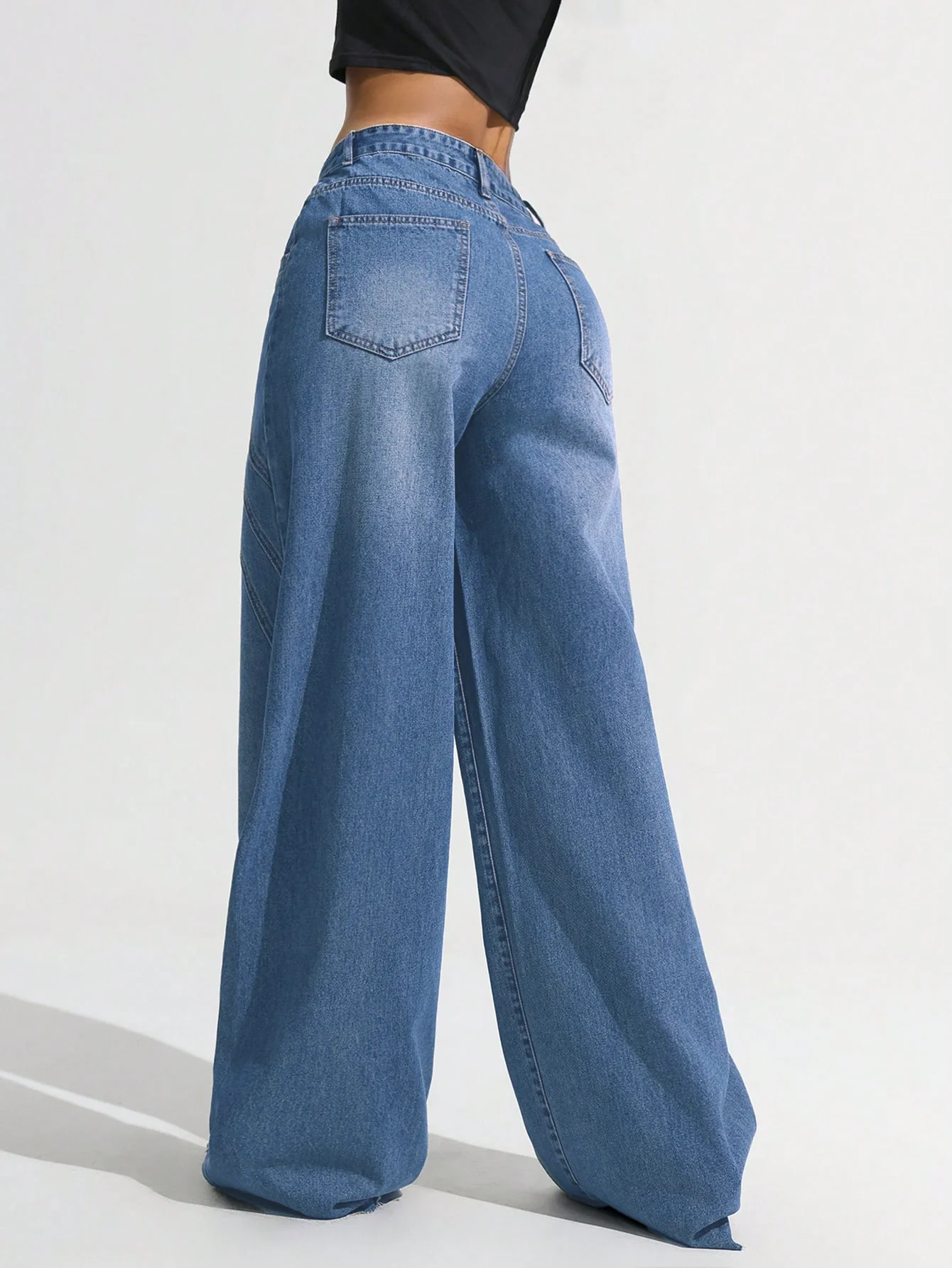 Pannel Play Wide Leg Jeans - Image 4