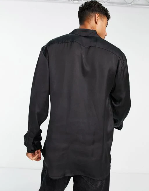 Party Button Up Satin Shirt - Image 4