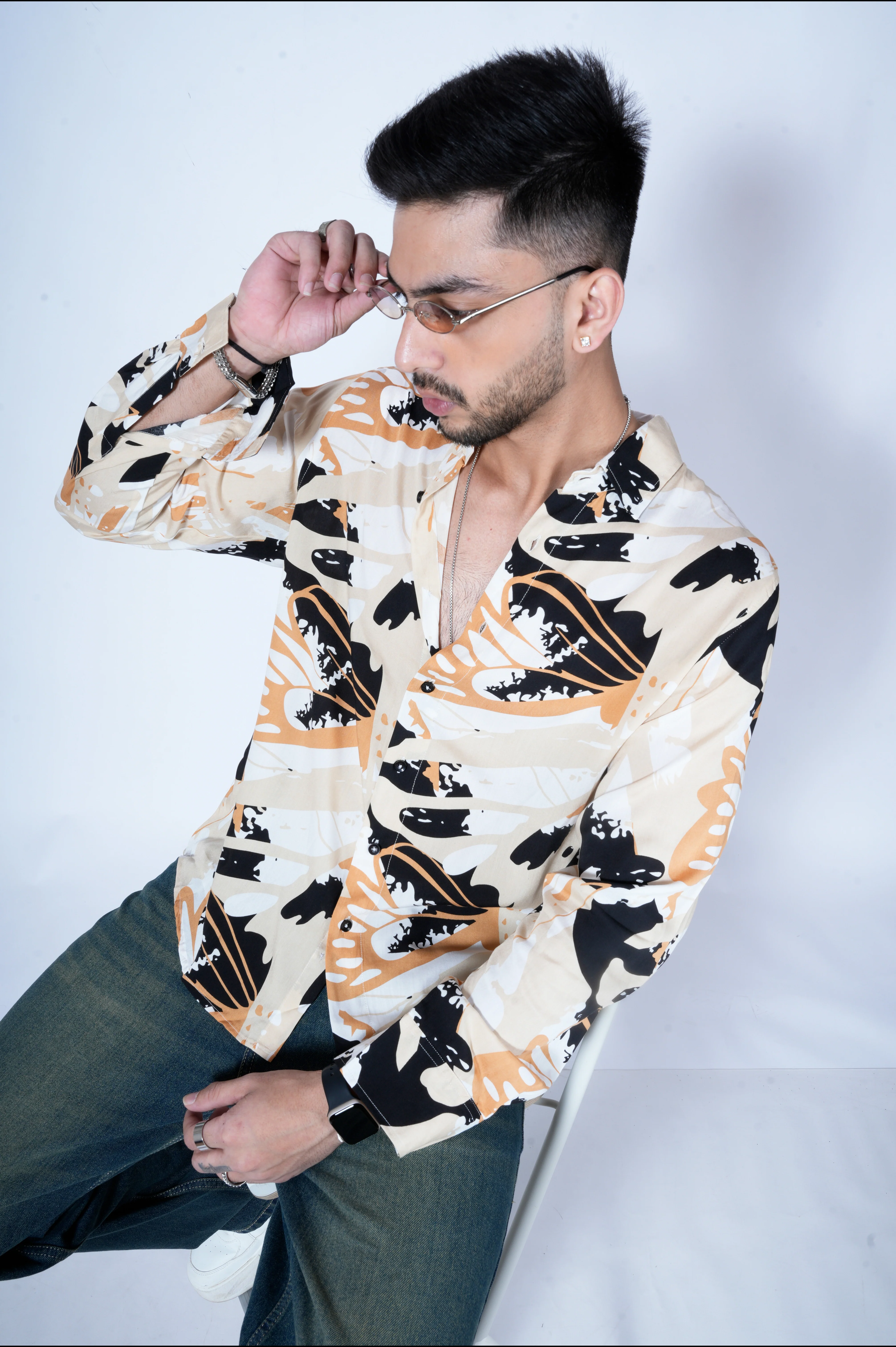 Peaceful Woods Print Full Sleeves Print Shirt - Image 3