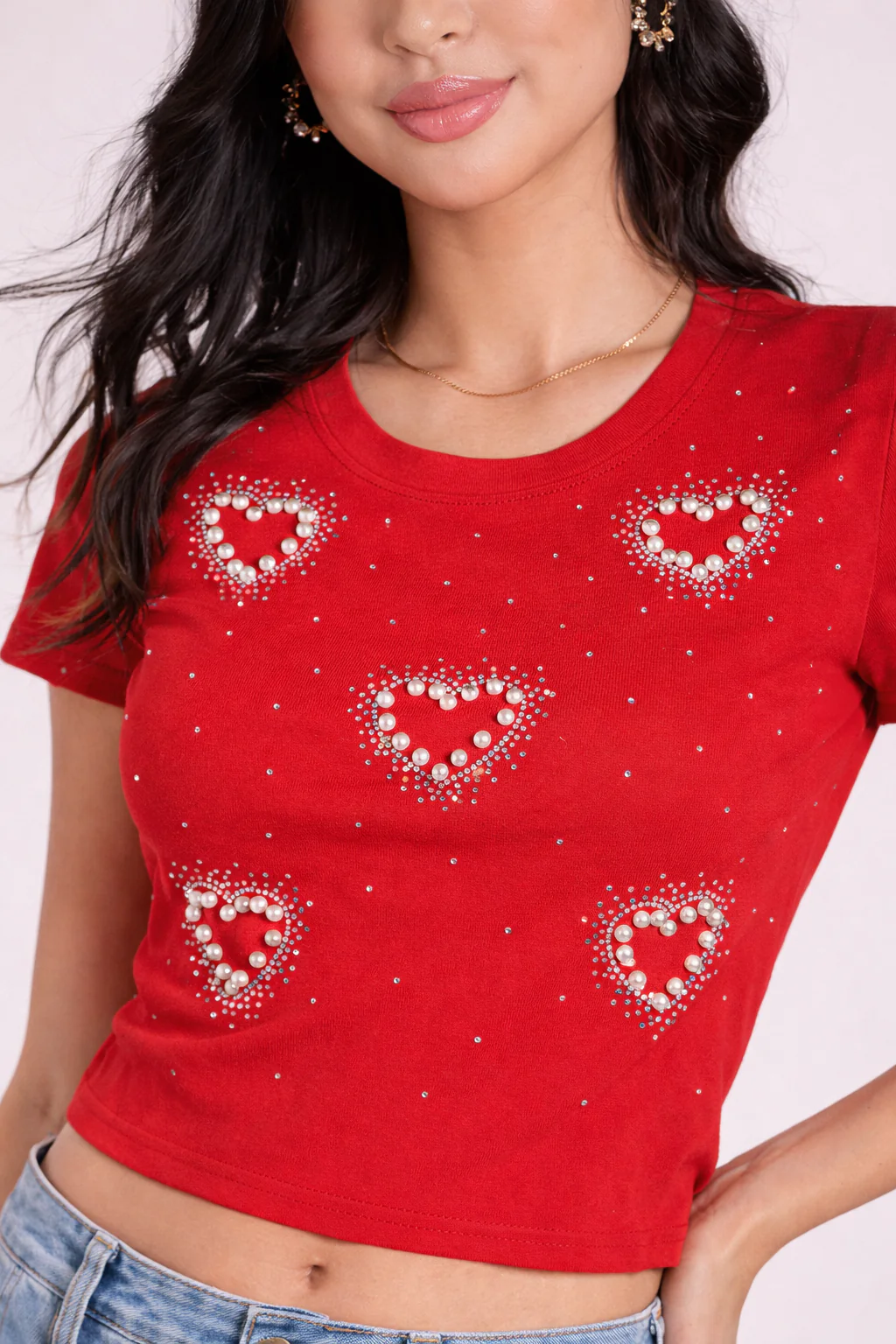 Pearl Heart Baby Tee - Image 6