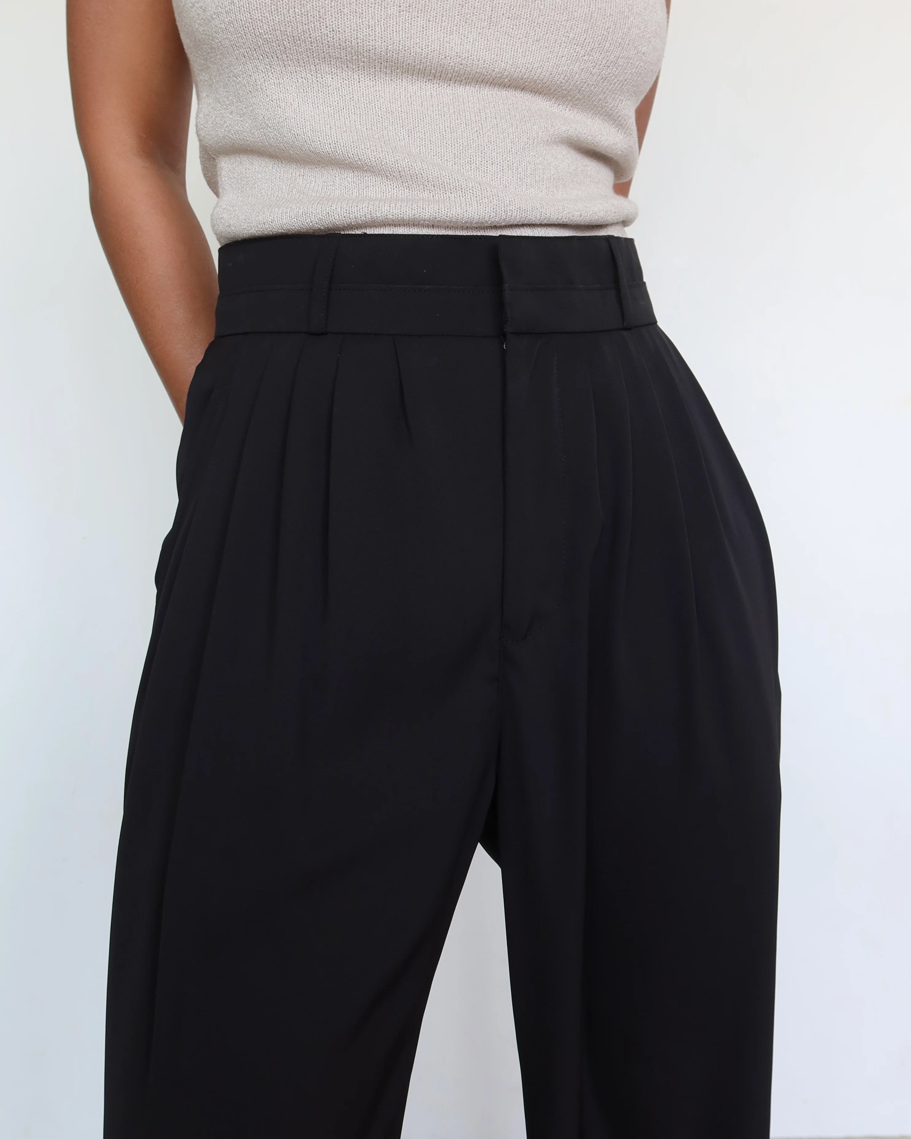 Pleat Persona Wide Tailored Trousers - Image 2