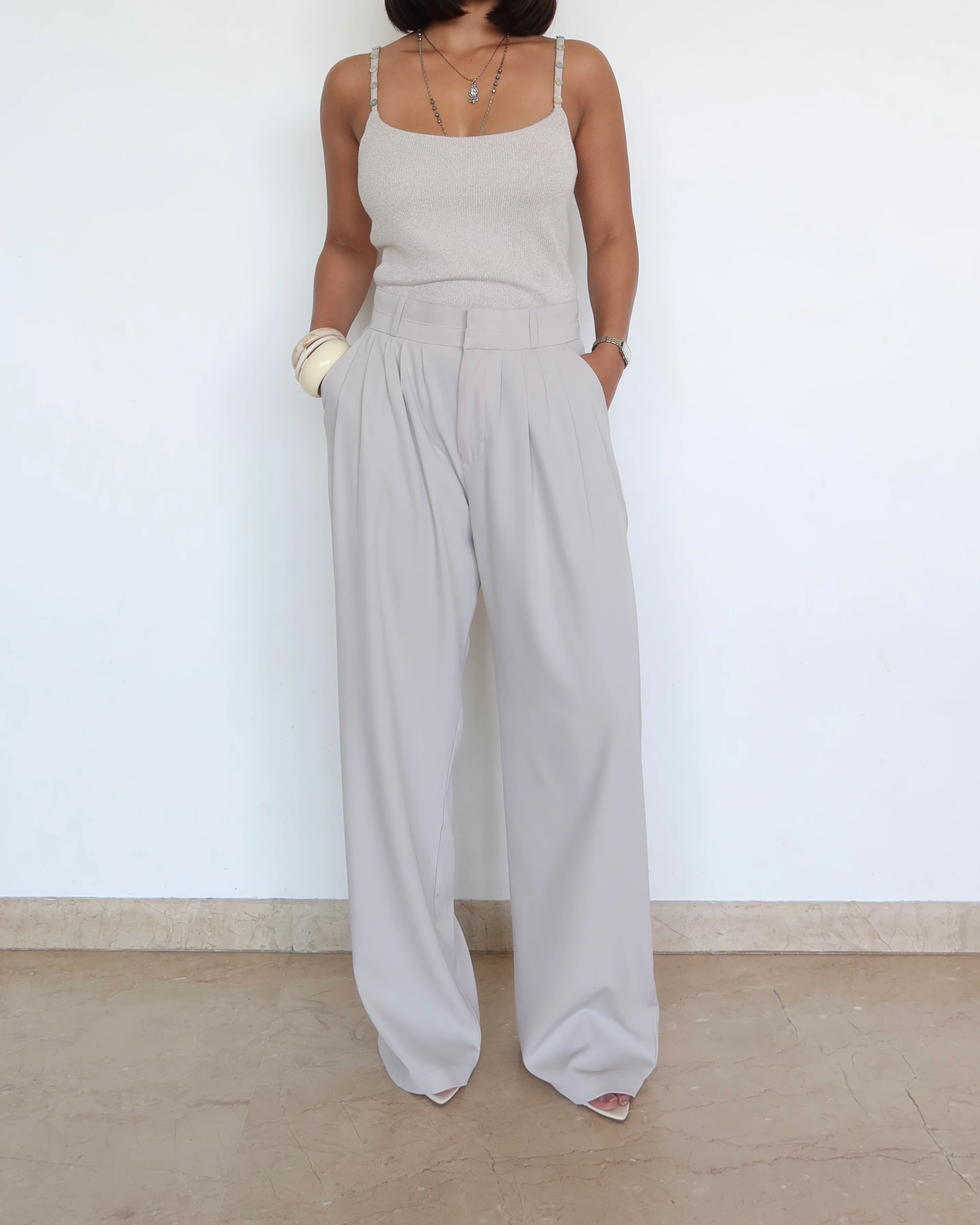 Pleat Persona Wide Tailored Trousers - Image 6