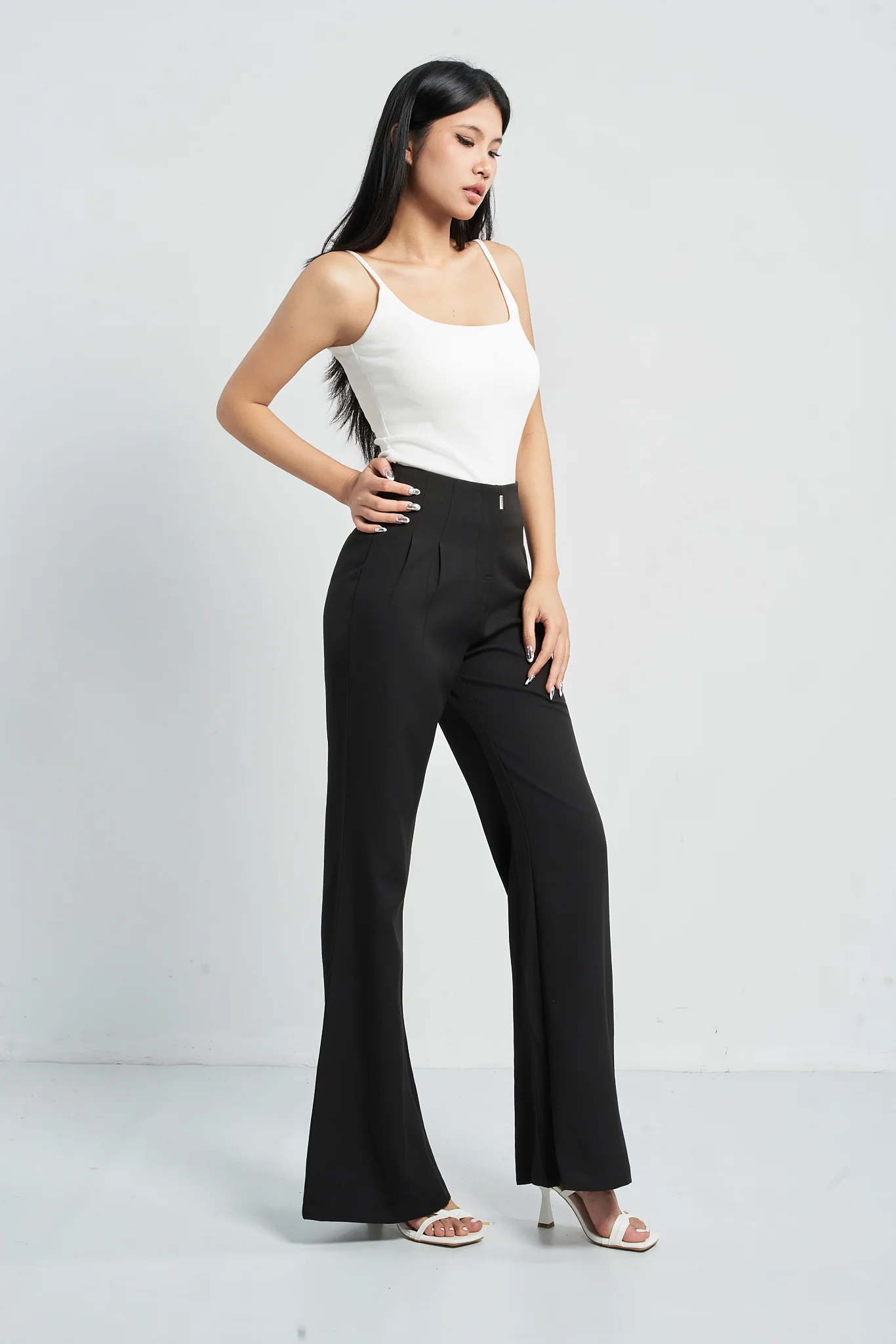 Darted Contour Bootcut Pants - Image 5