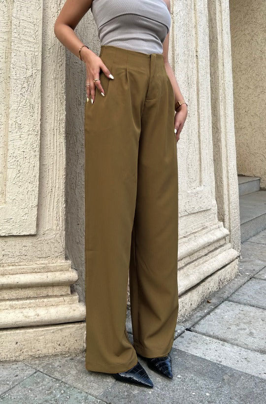 Pleated Detail High Waist Pants - Image 12