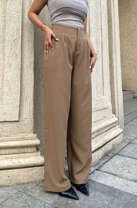 Pleated Detail High Waist Pants - Image 6