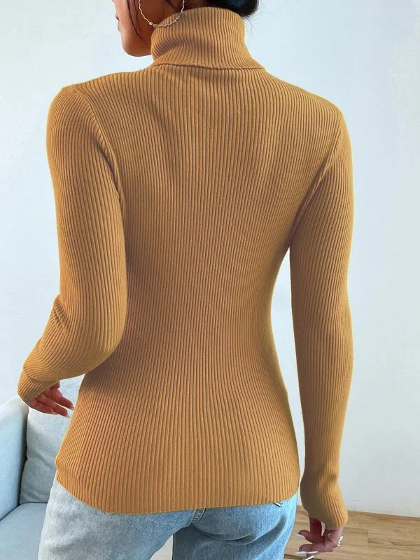 Polo High Neck Rib top - Image 7