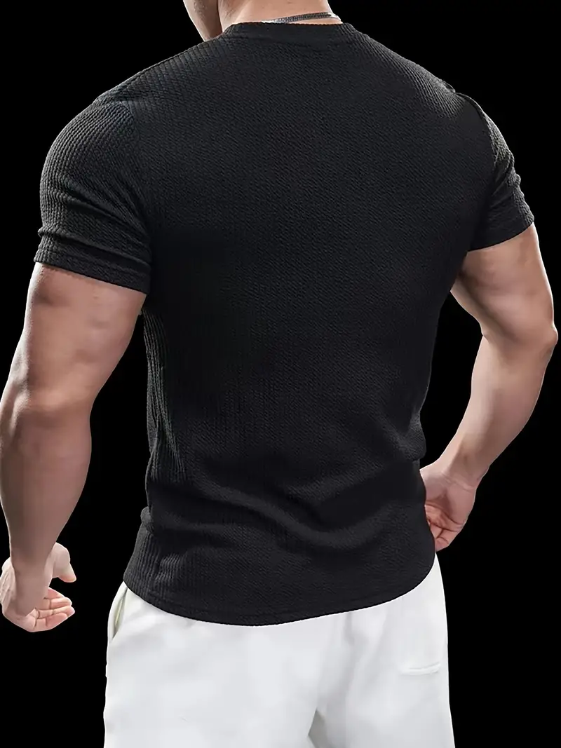 Premium Textured Round Neck T- Shirt - Image 8