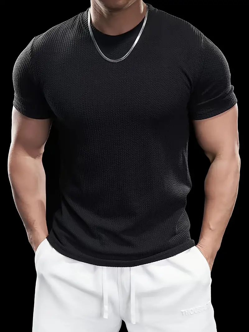 Premium Textured Round Neck T- Shirt - Image 9