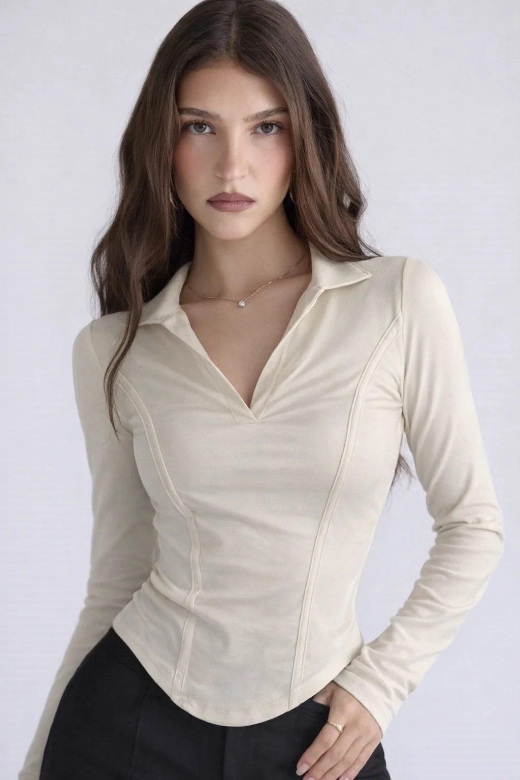 Princess Seam Collared Top - Image 11