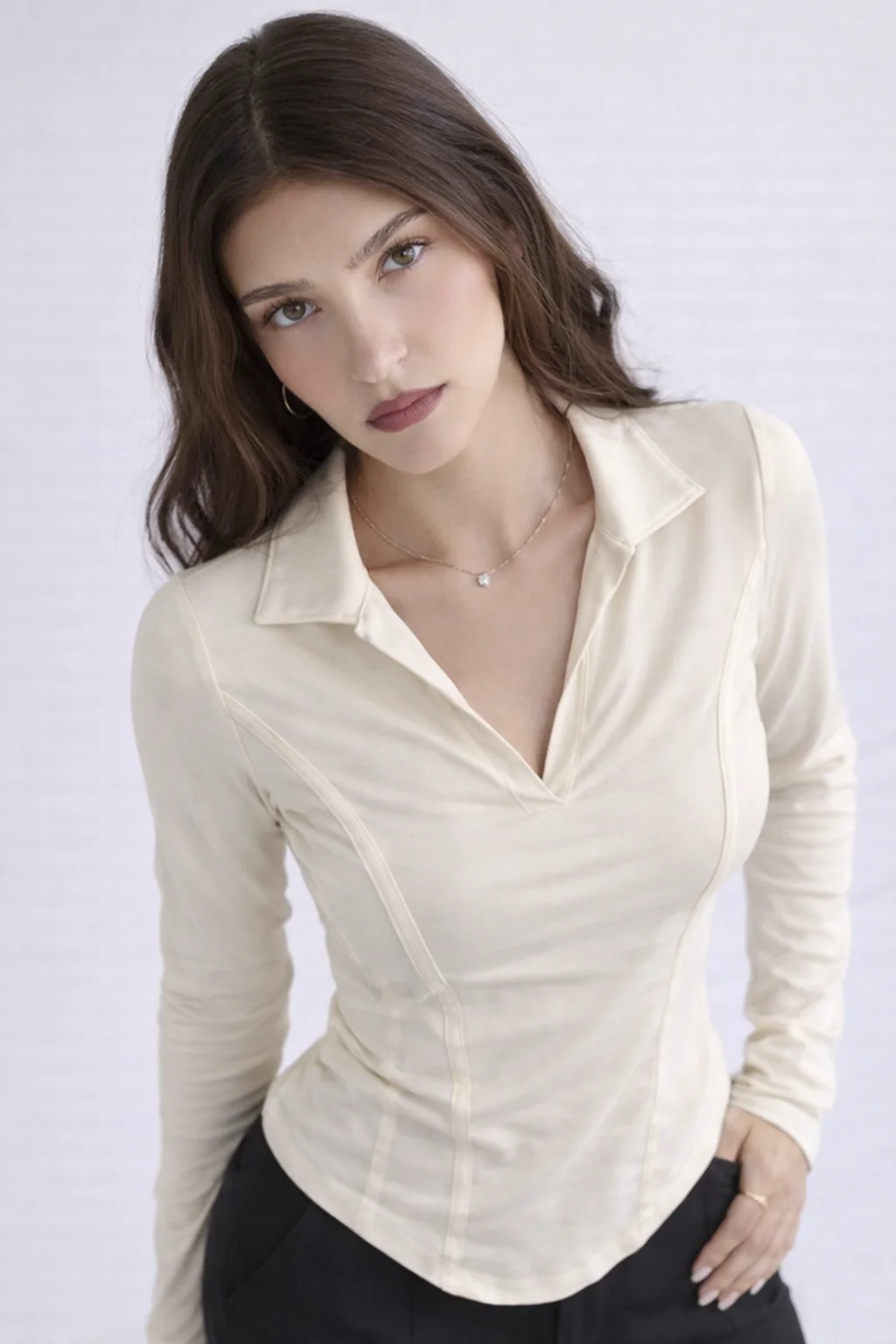Princess Seam Collared Top - Image 13