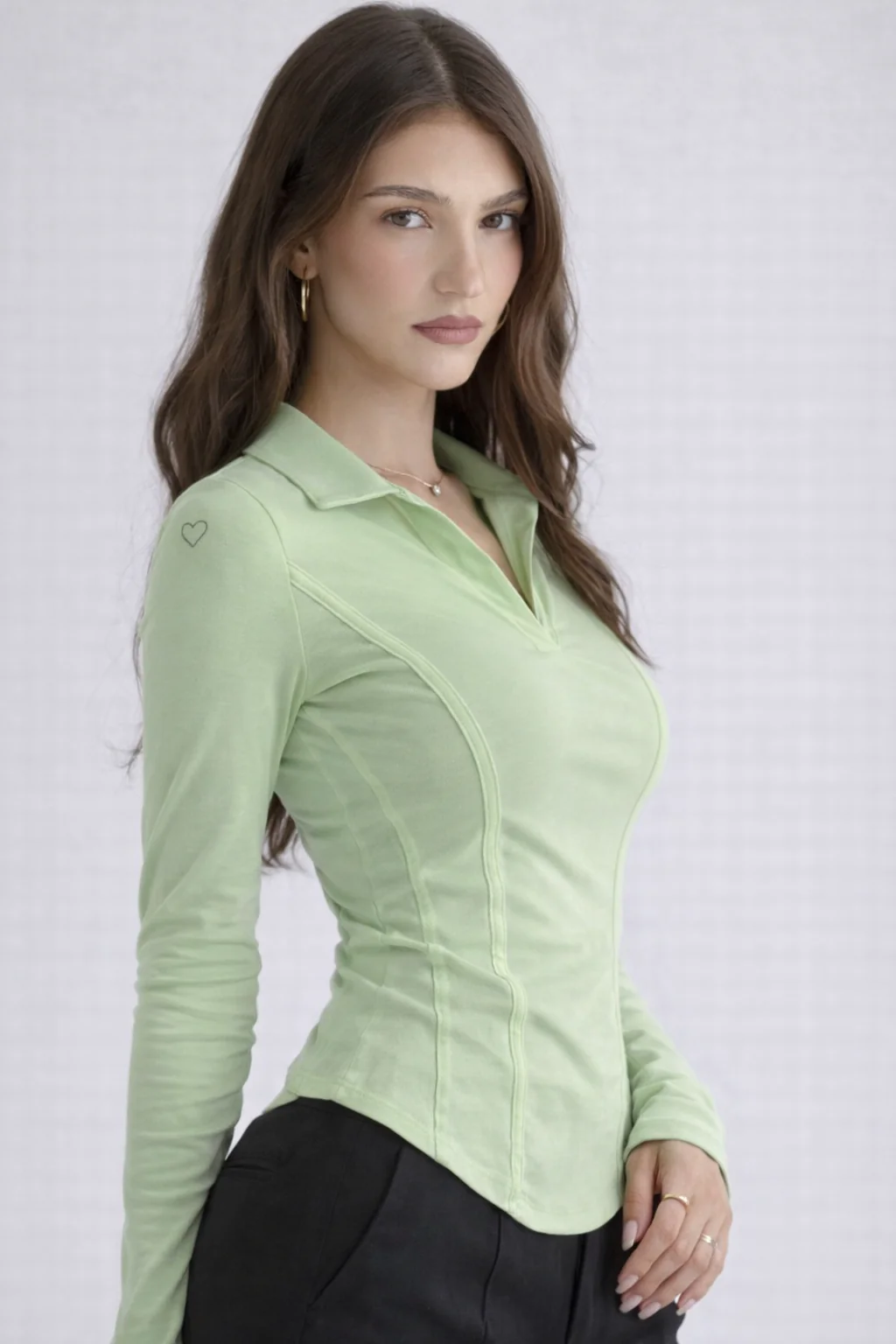 Princess Seam Collared Top - Image 6
