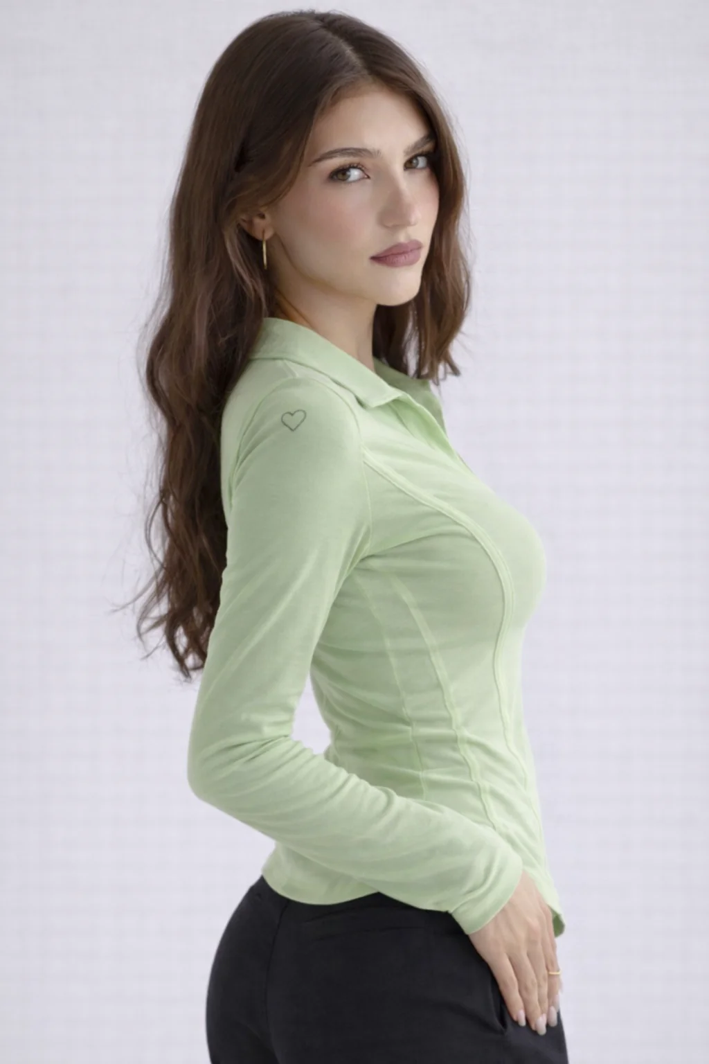 Princess Seam Collared Top - Image 9