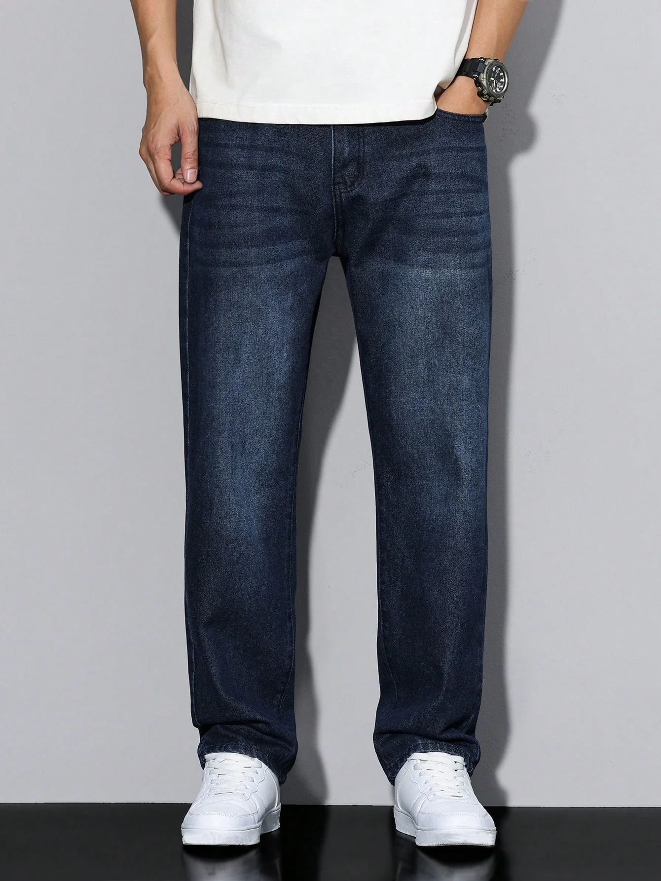 Raw Indigo Straight Fit Jeans - Image 4