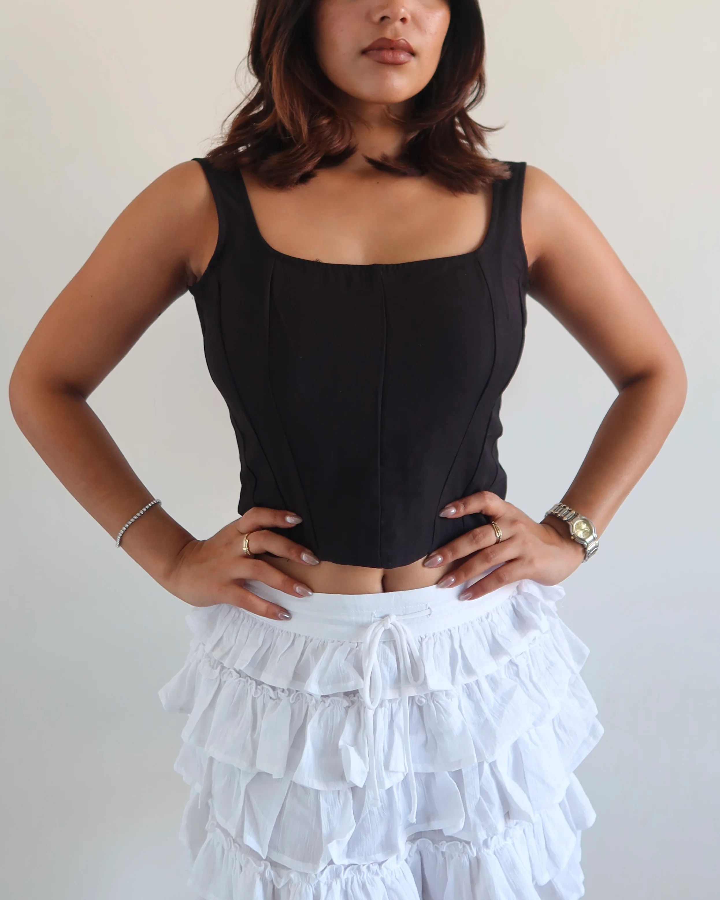 Refine Criss Cross Corset Top - Image 17