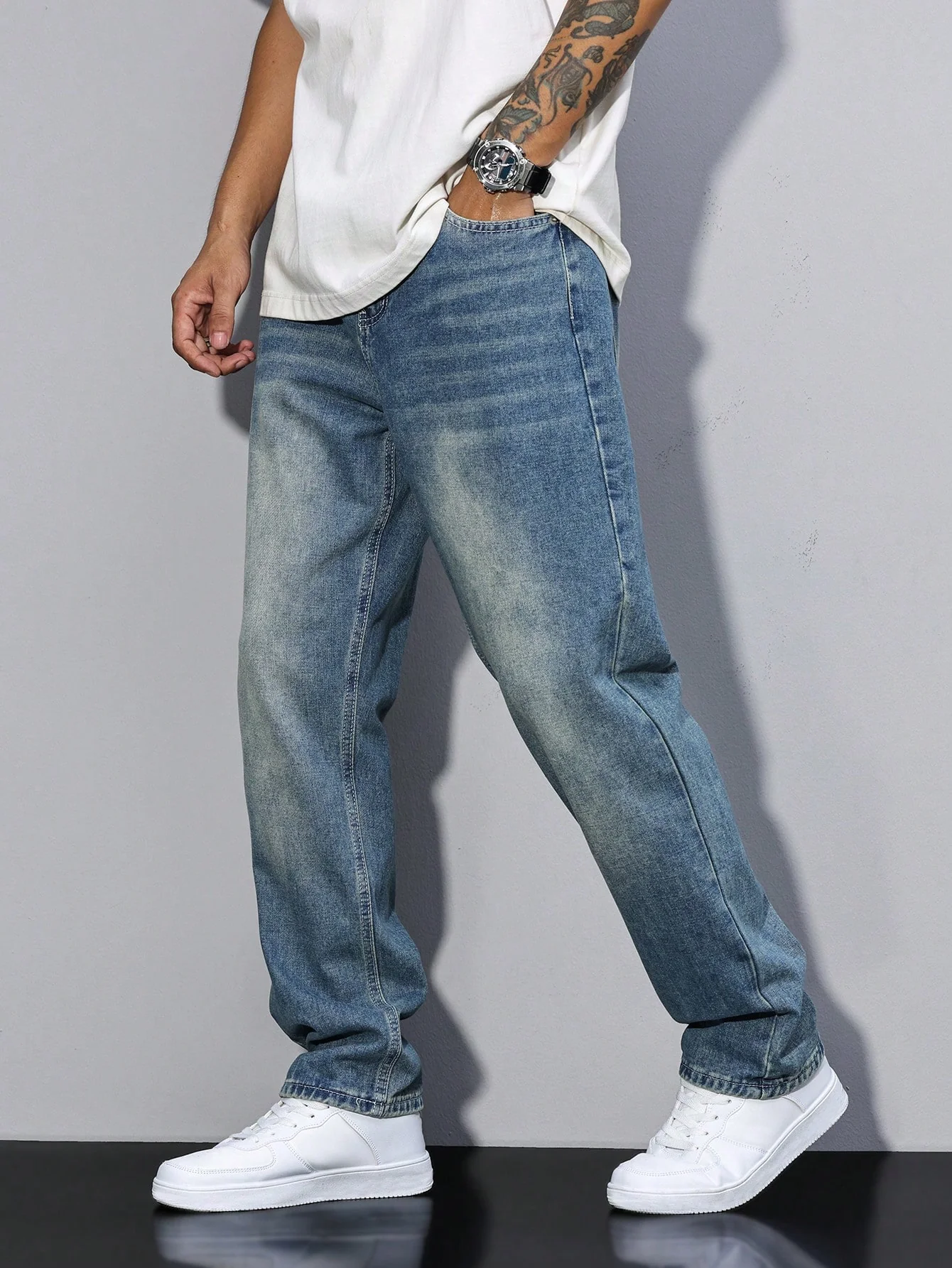 River Blue Straight Fit Jeans - Image 2