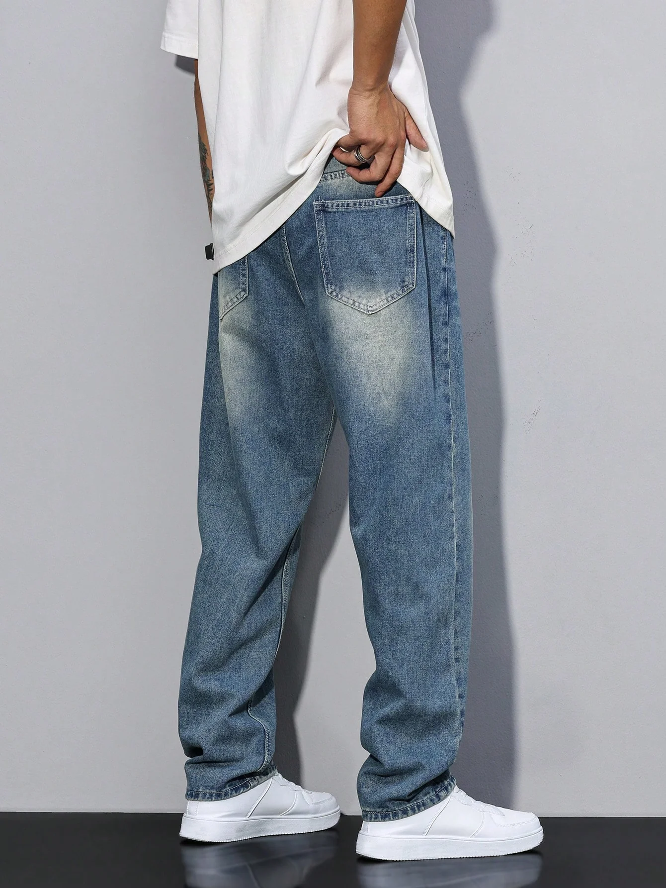 River Blue Straight Fit Jeans - Image 3