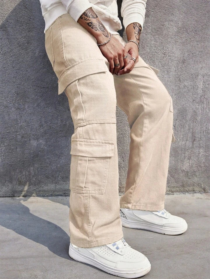 Sand Wash Nude Men Baggy Fit Cargo - Image 6