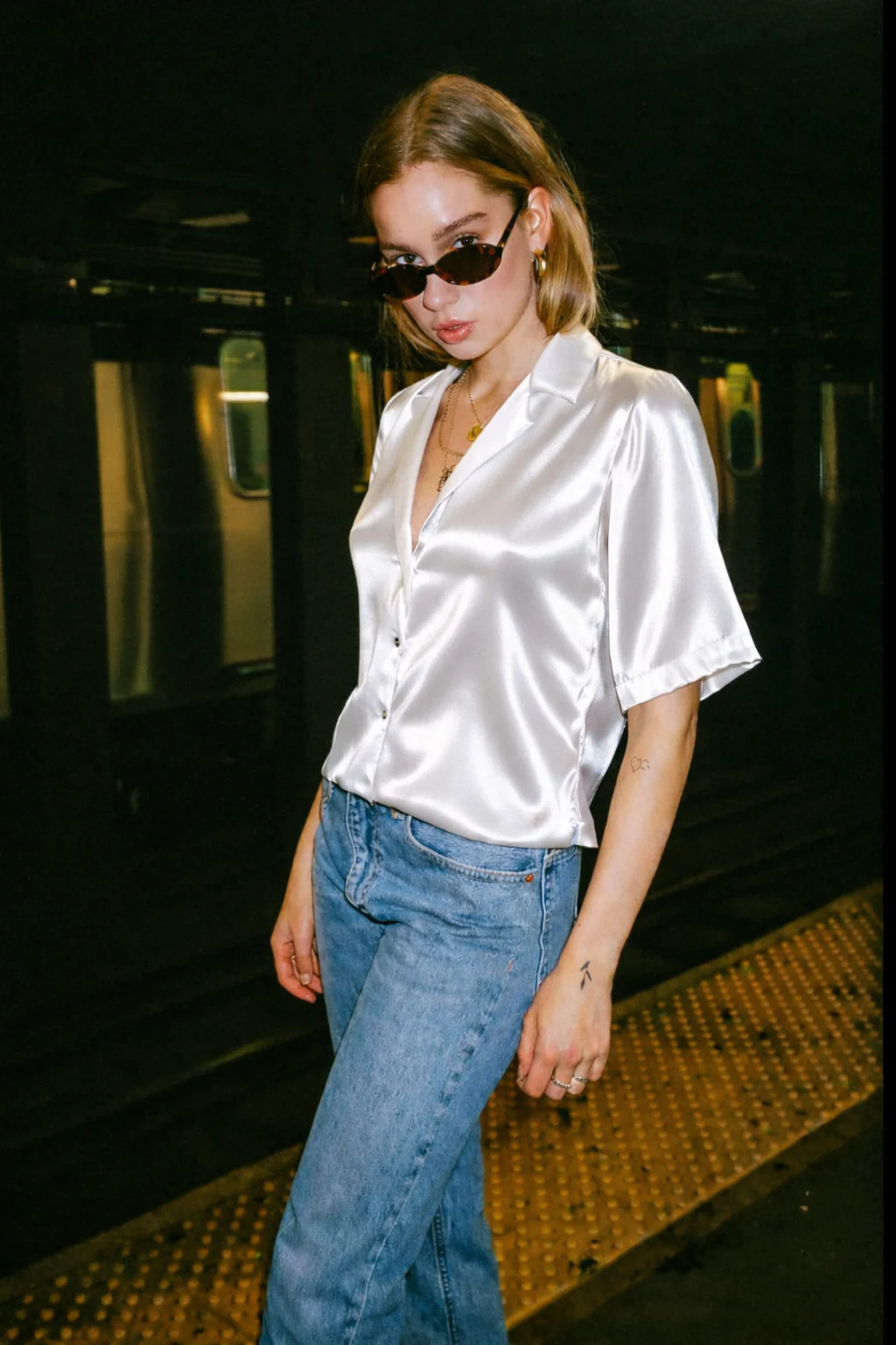 Satin Muse Lapel Shirt - Image 12