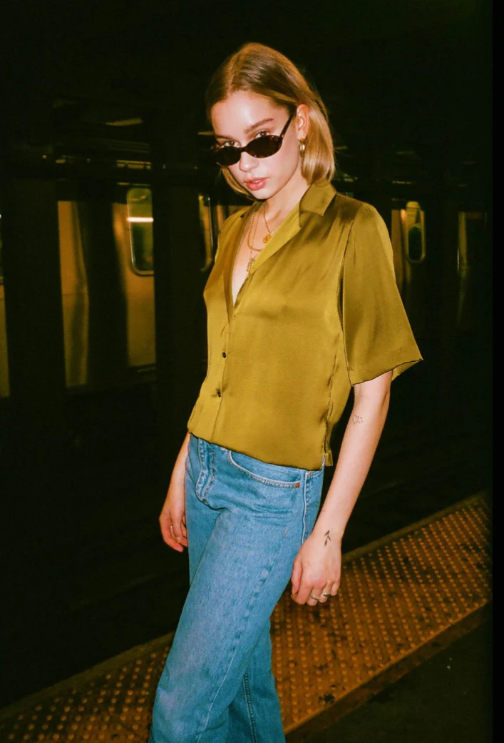 Satin Muse Lapel Shirt - Image 8