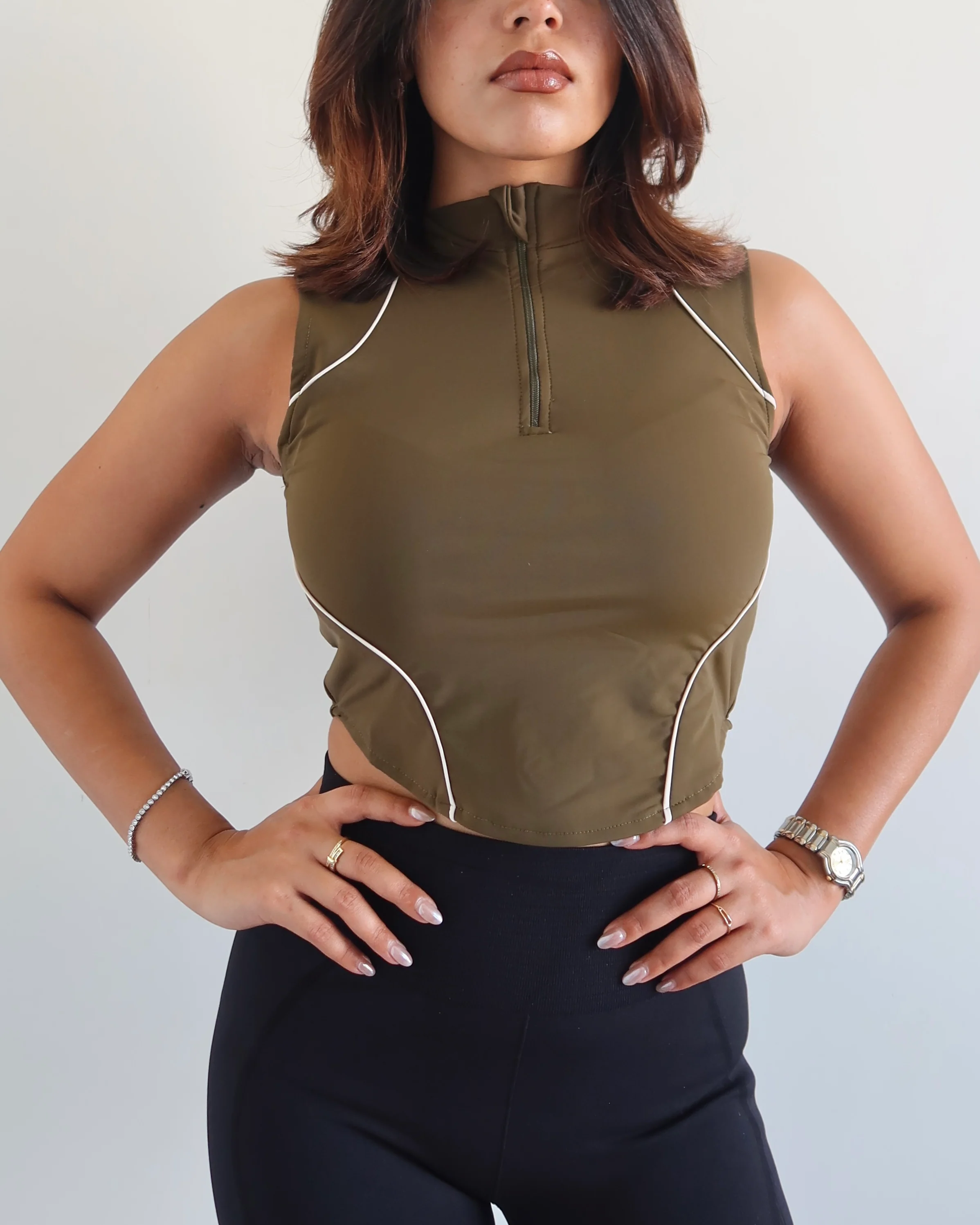 Sculpt Zip Up Top - Image 5