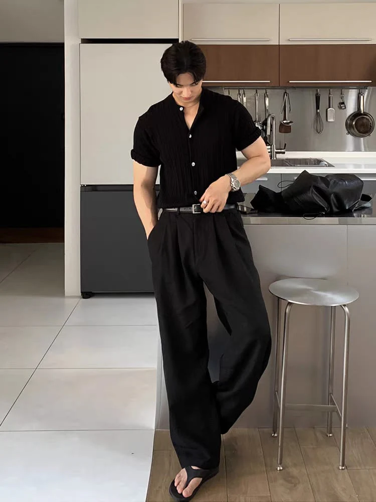 Seoul Loose Pleated Baggy Trousers - Image 6