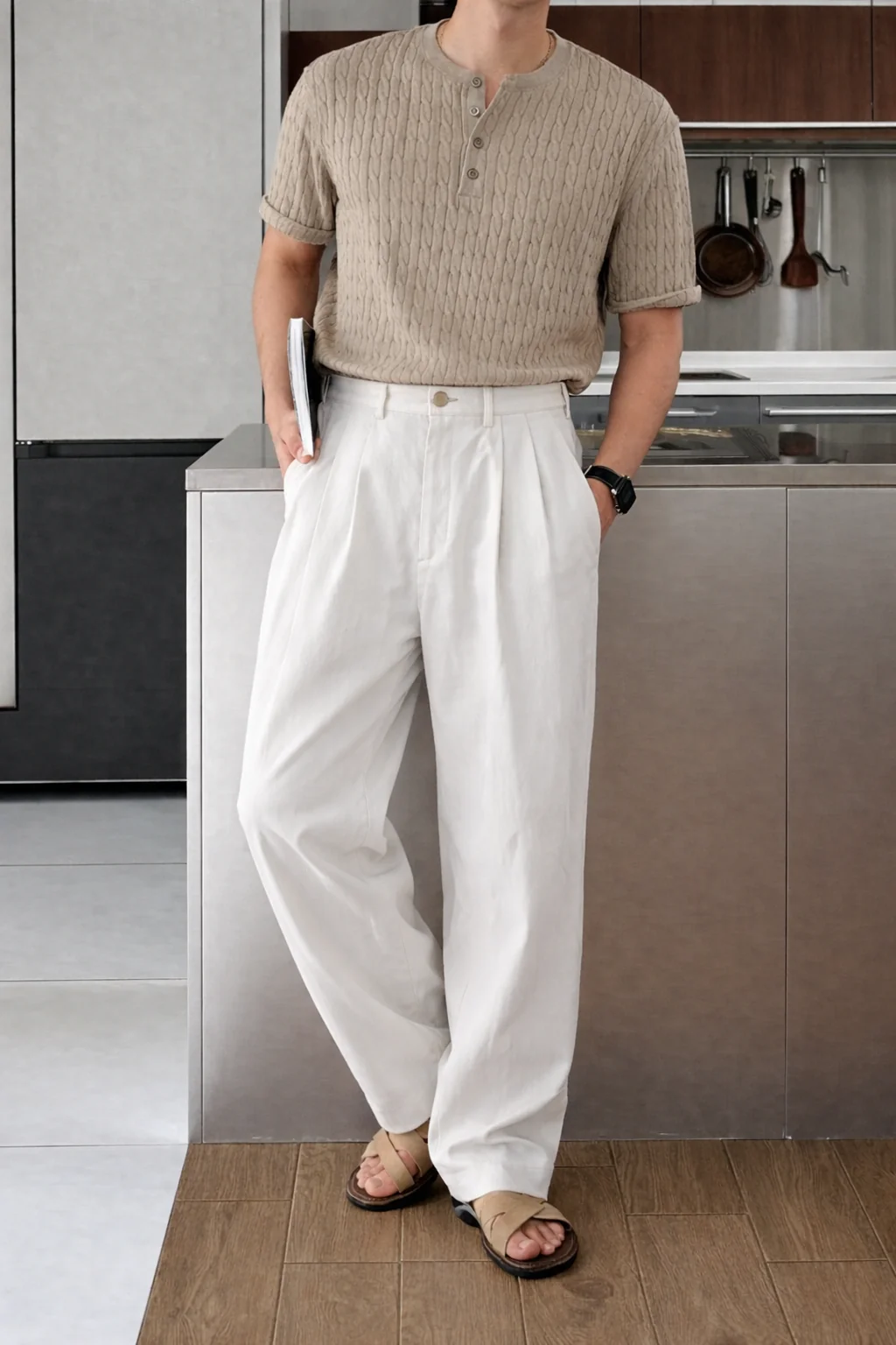 Seoul Loose Pleated Baggy Trousers - Image 7