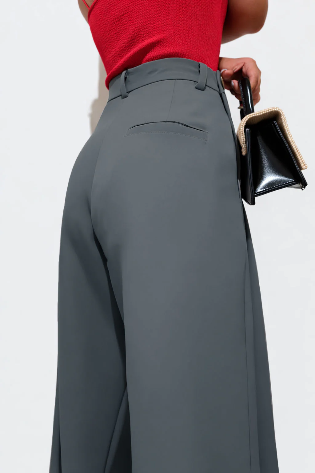 Settle Side Button Pleated Wide Pants - Image 16
