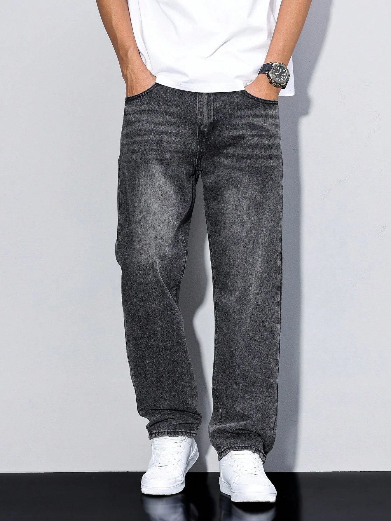 Shadow Crest Straight Fit Jeans - Image 2