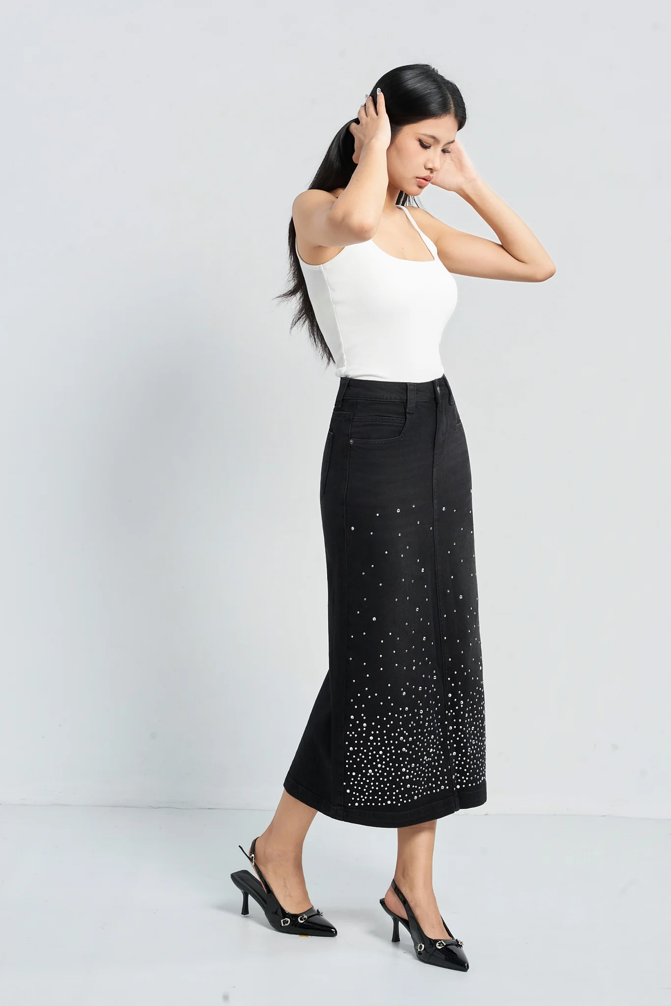 Shimmer Fade Straight Skirt - Image 3