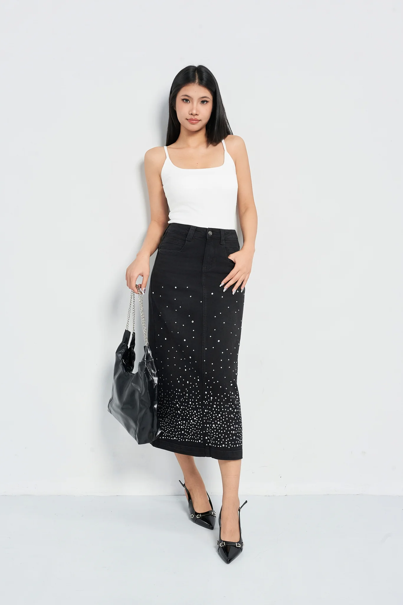 Shimmer Fade Straight Skirt - Image 5