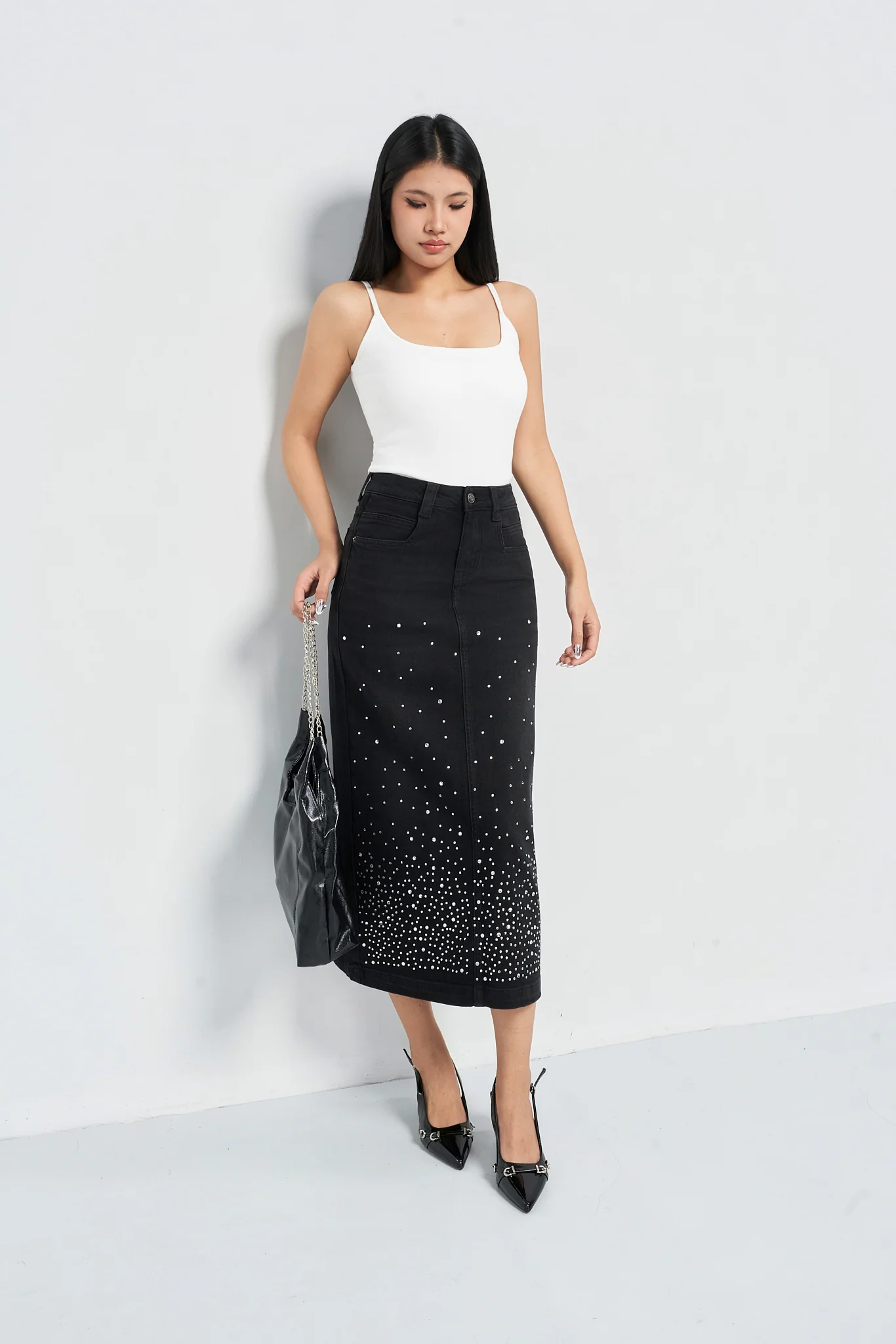 Shimmer Fade Straight Skirt - Image 6