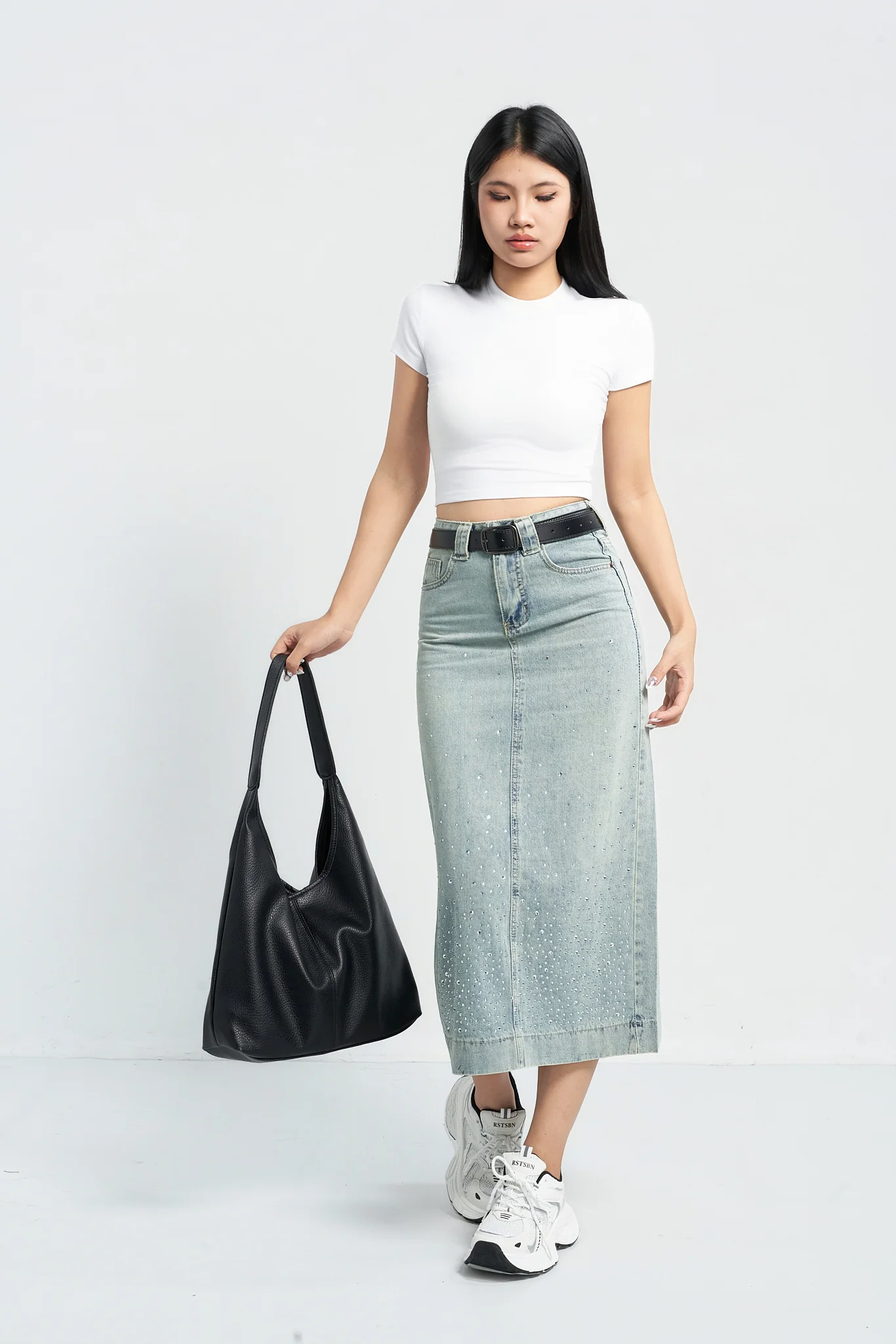 Shimmer Fade Straight Skirt - Image 7