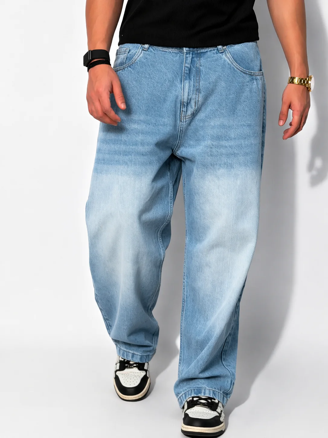 Silver Blue Profile Super Baggy Jeans