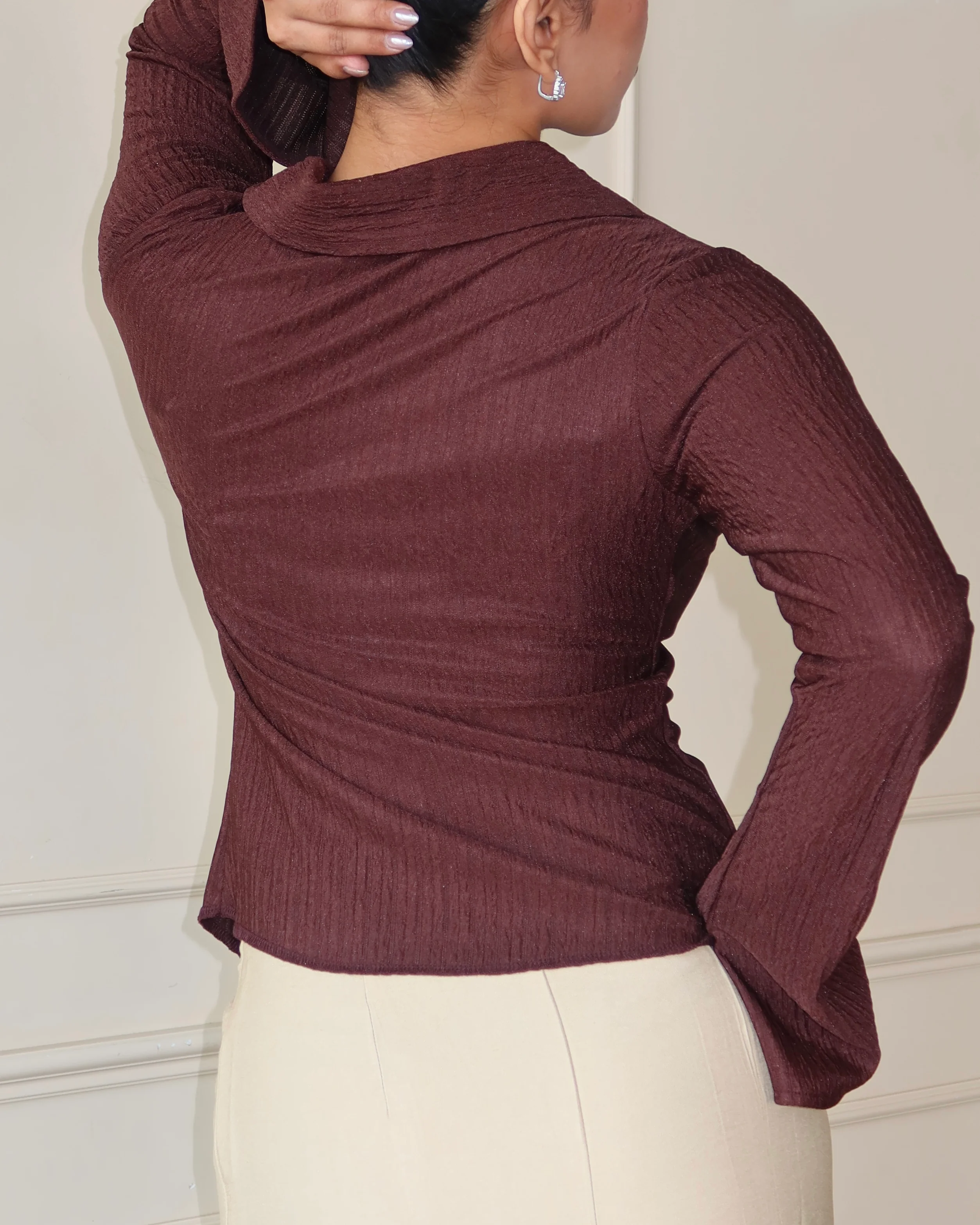 Sleek Retro Texture Shirt - Image 12
