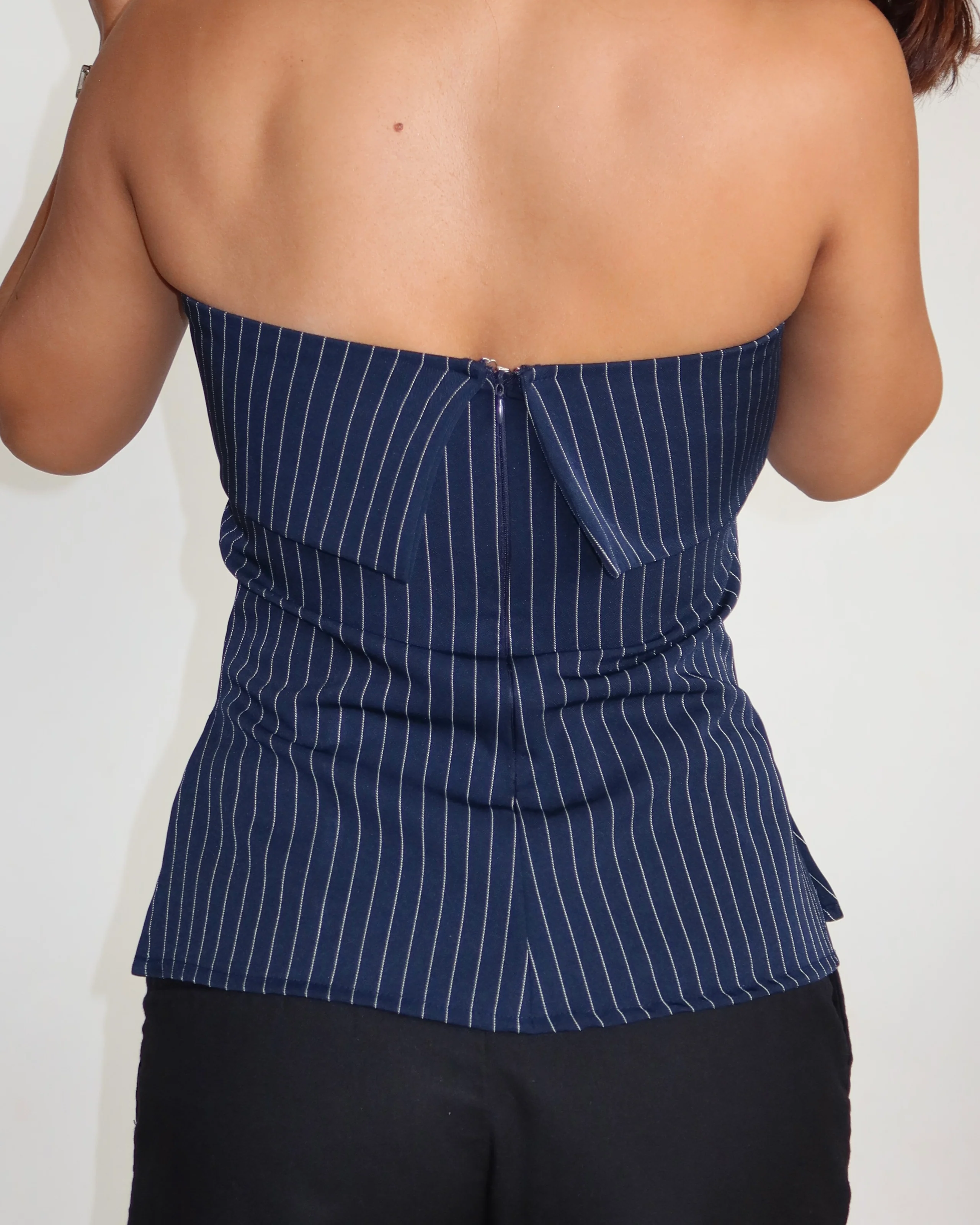 Sleek Stripe Bandeau Top - Image 9