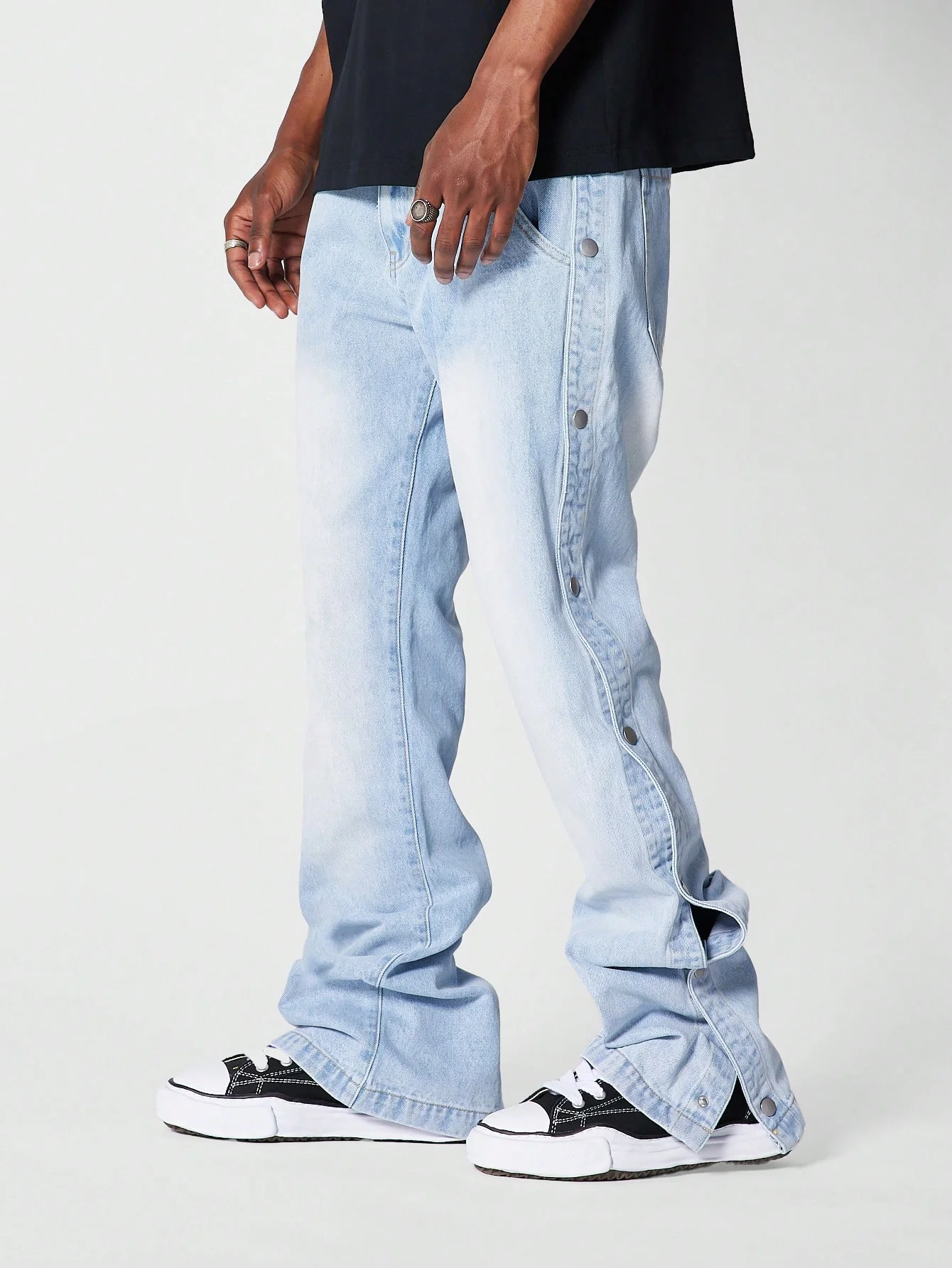 Snap Edge Flare Fit Men Denim - Image 5