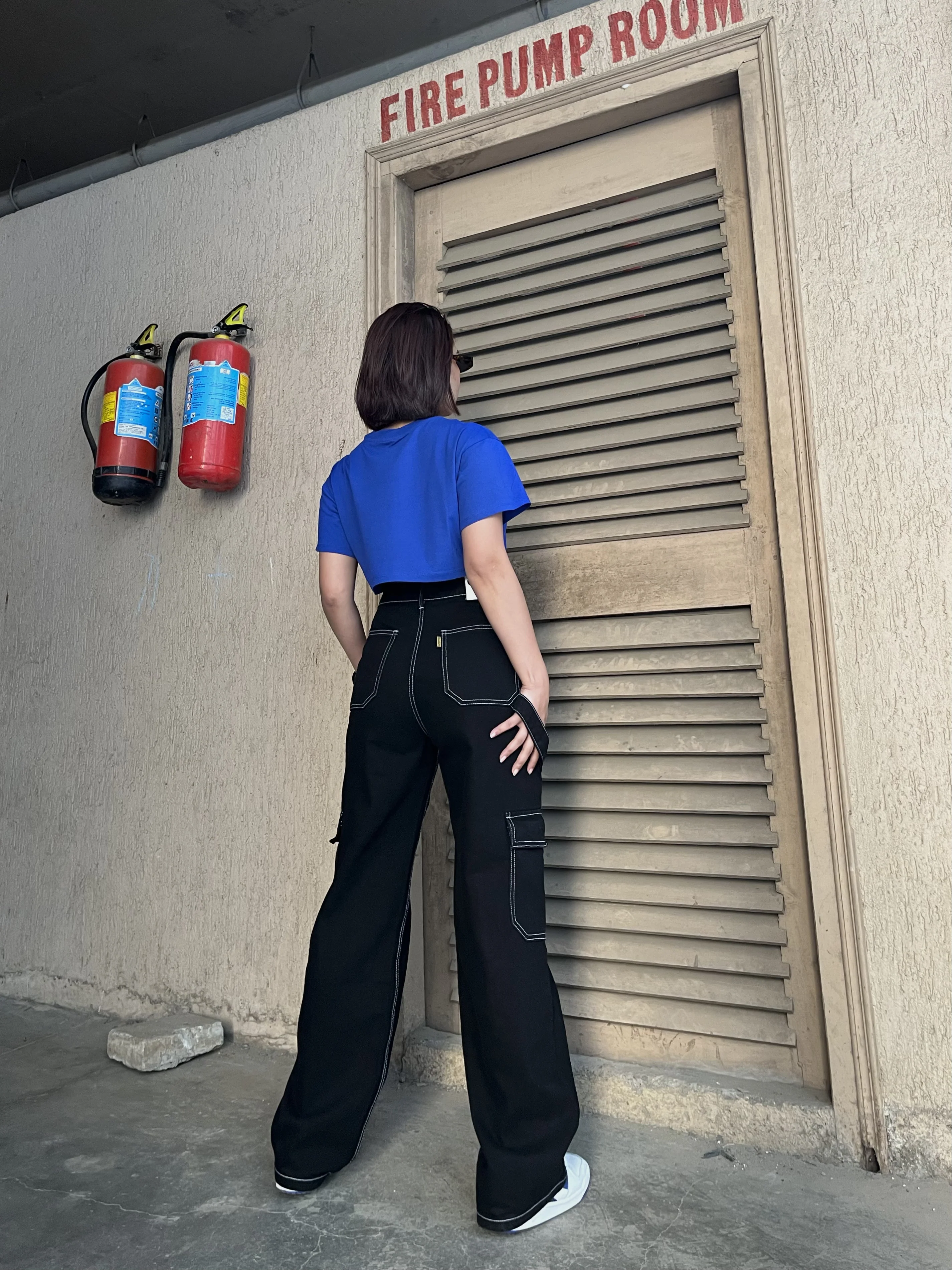 So Hip Hop Black High Waist Cargo Jeans - Image 6