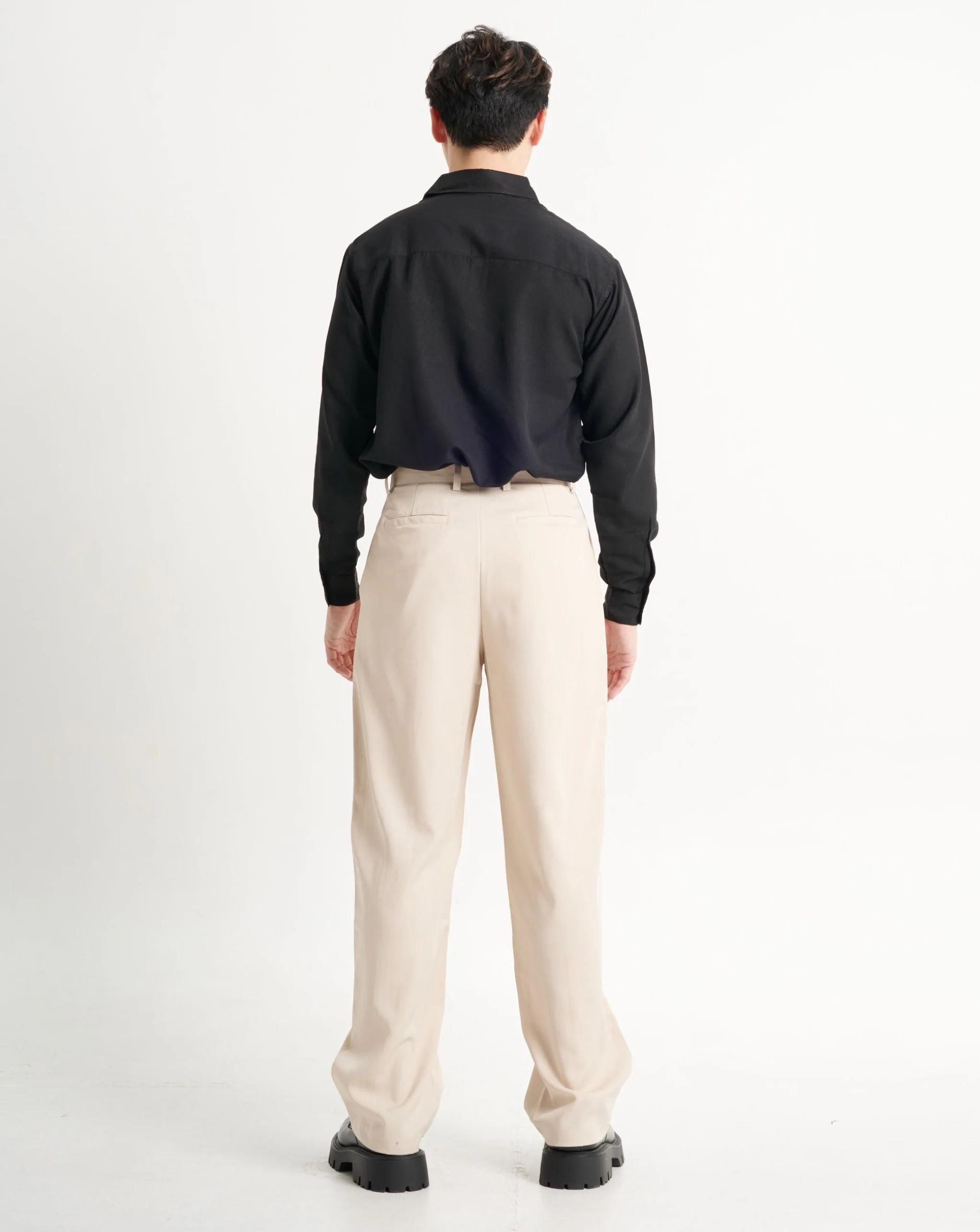 So Neat Pleat detail Korean Baggy Pants - Image 7