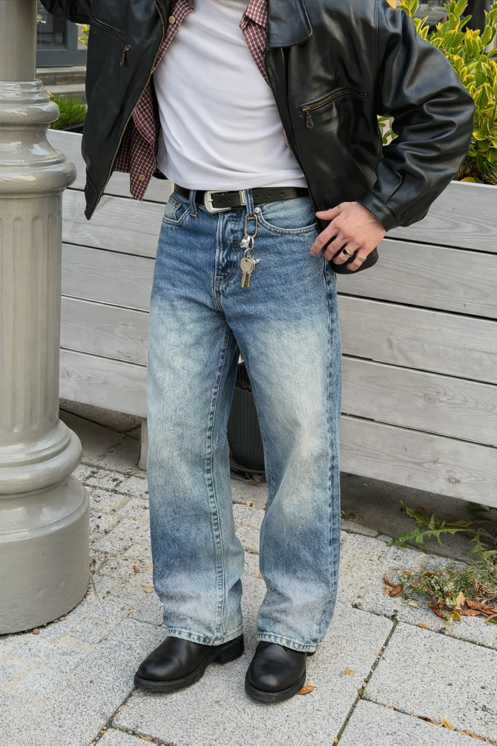 Sobo Blue Fade Baggy Jeans - Image 2